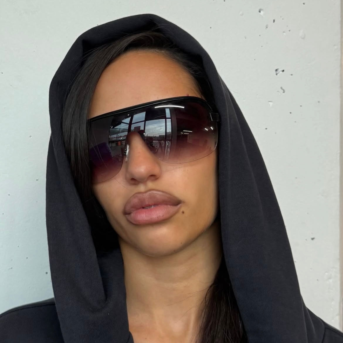 BELOW 0° Oversized Shield Sunglasses-Giant Vintage Eyewear