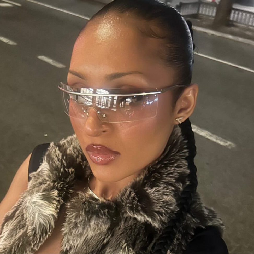 futuristic goggles Shop Vintage SQUEEZE IT Rimless Futuristic Shield Sunglasses Silver/Flash