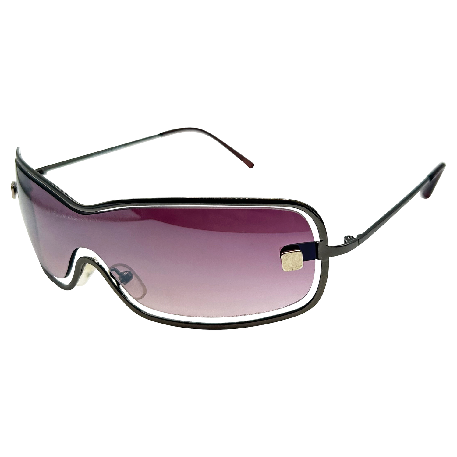 ATTITUDE Square Y2K SunglassesGunmetal/Smoke-Giant Vintage Eyewear