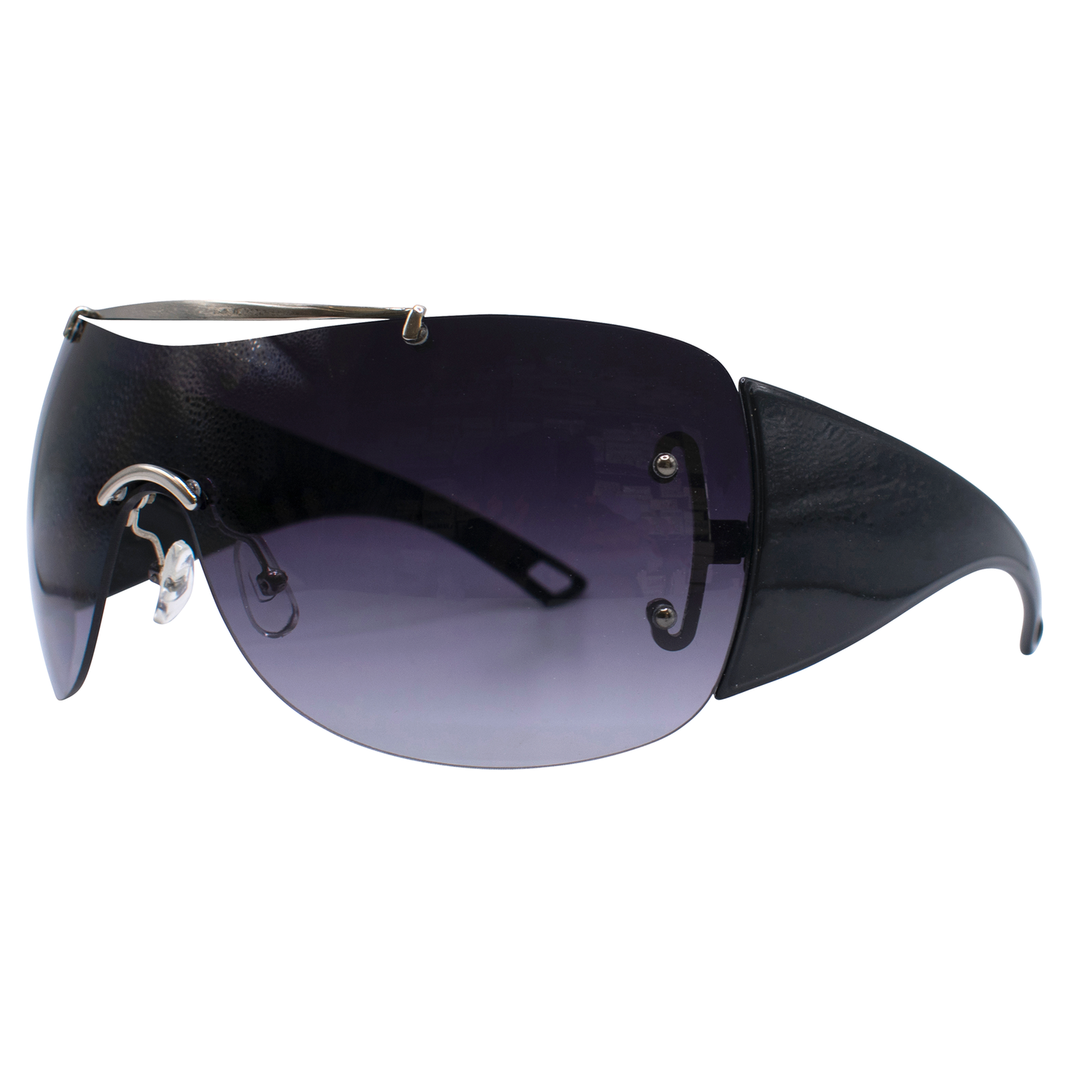 BAYANG Rimless Shield Y2K SunglassesBlack/Smoke-Giant Vintage Eyewear