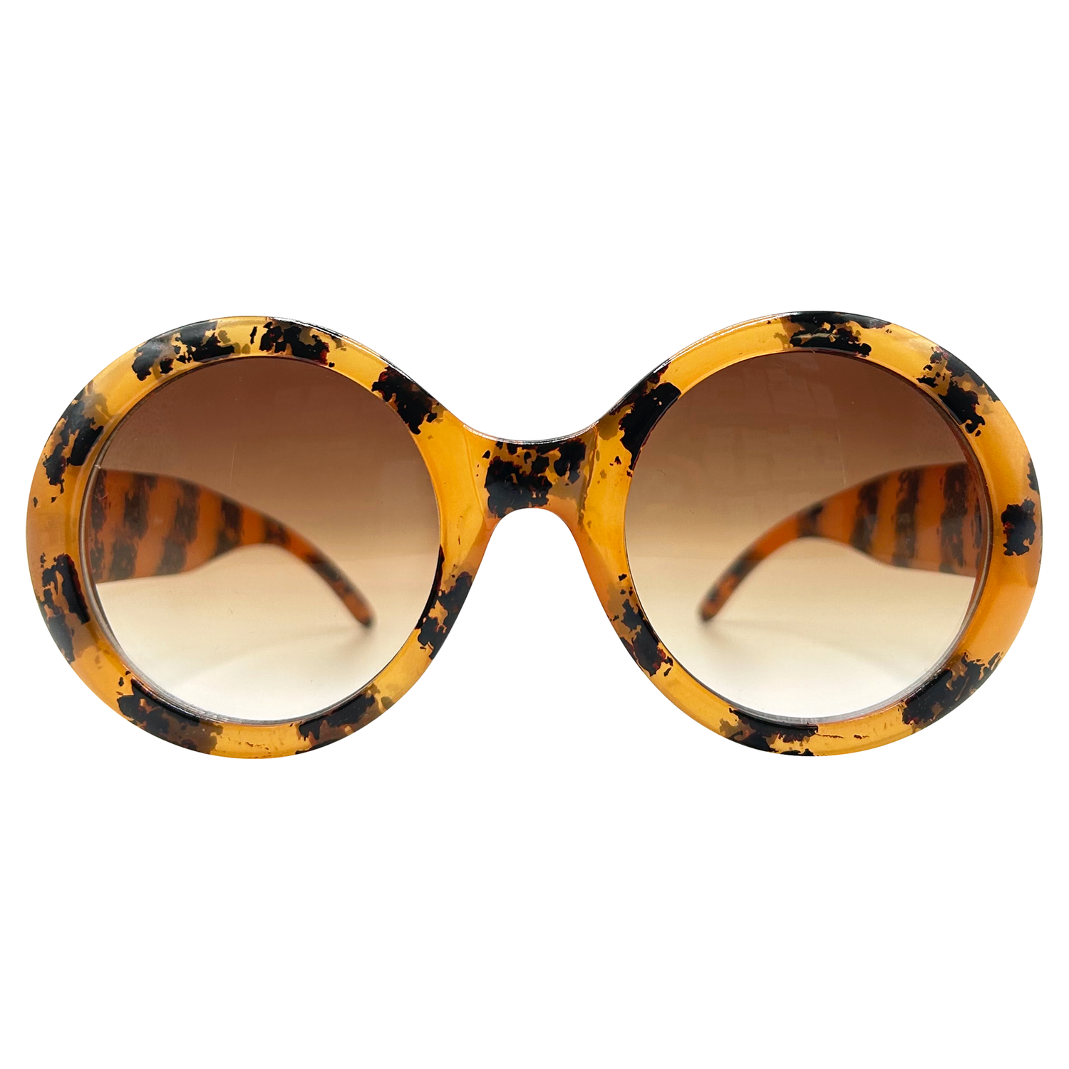 BUBBLE Round SunglassesDemi/Amber-Giant Vintage Eyewear