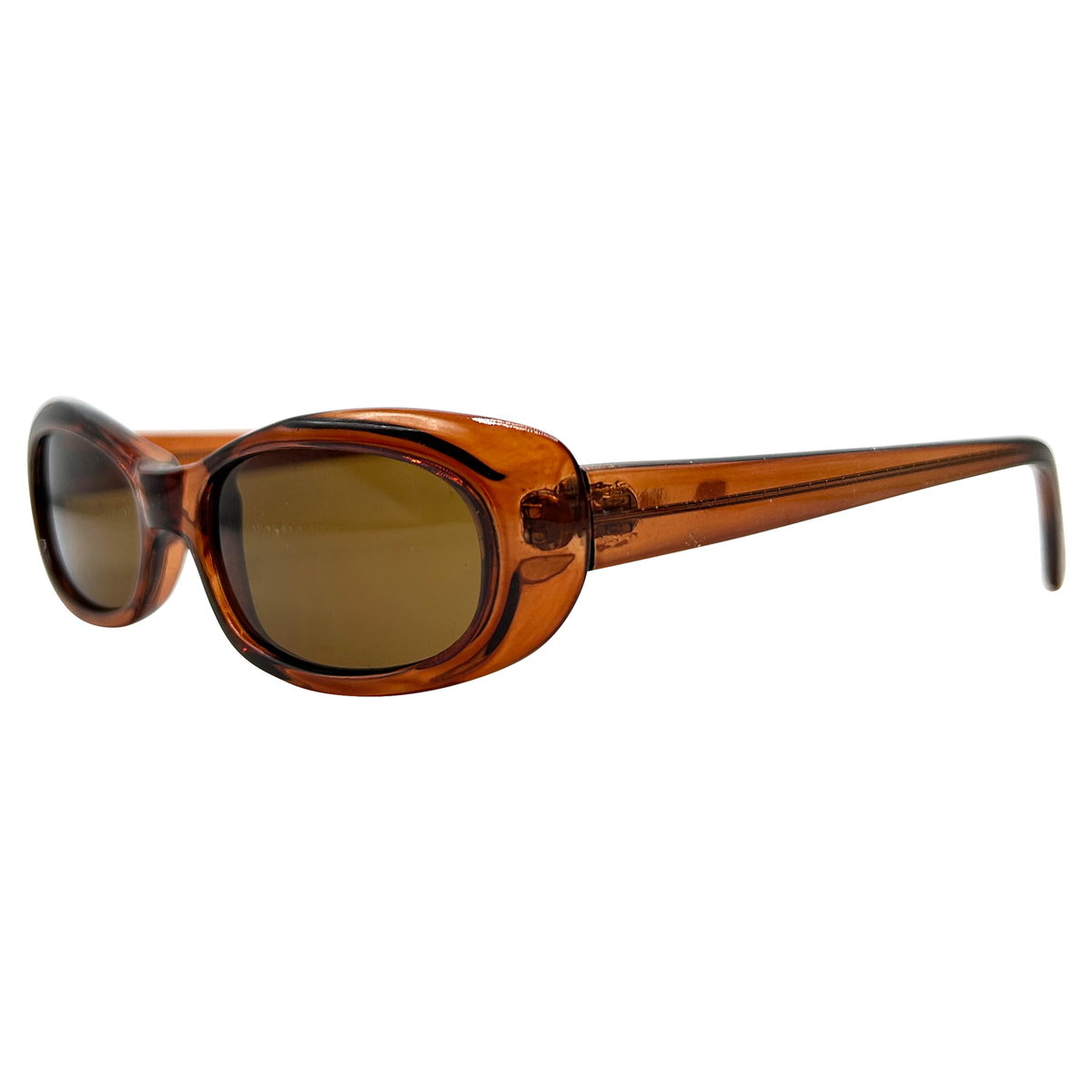 NWT TruVintage 90\'s Fashion Schoolboy style Carbon Fiber frame Copper Sunglasses Oval 90s Combination Frame Vintage Sunglasses - Dorian - Etsy main image 4