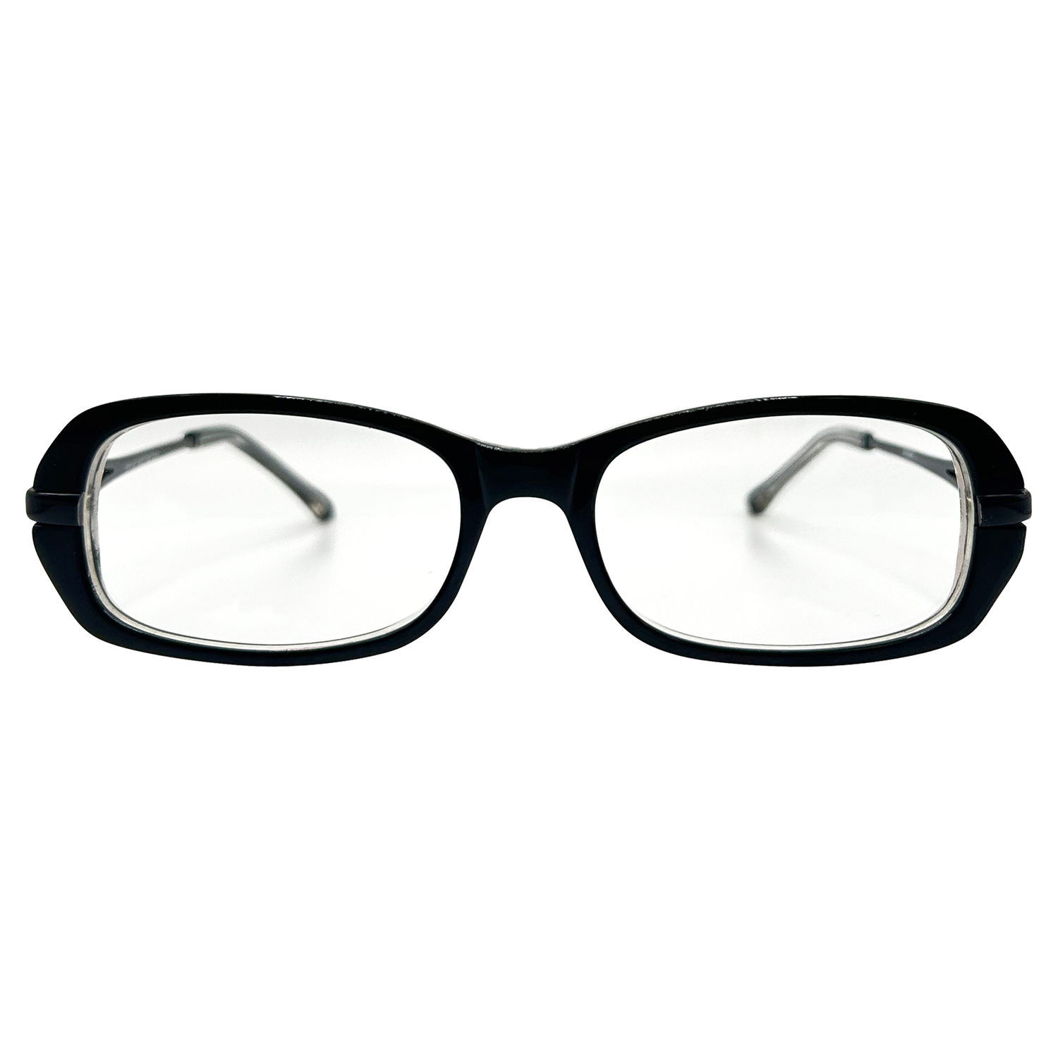 CURLY Small Clear Rectangular 90s Vintage Frame | Premium-Giant Vintage Eyewear