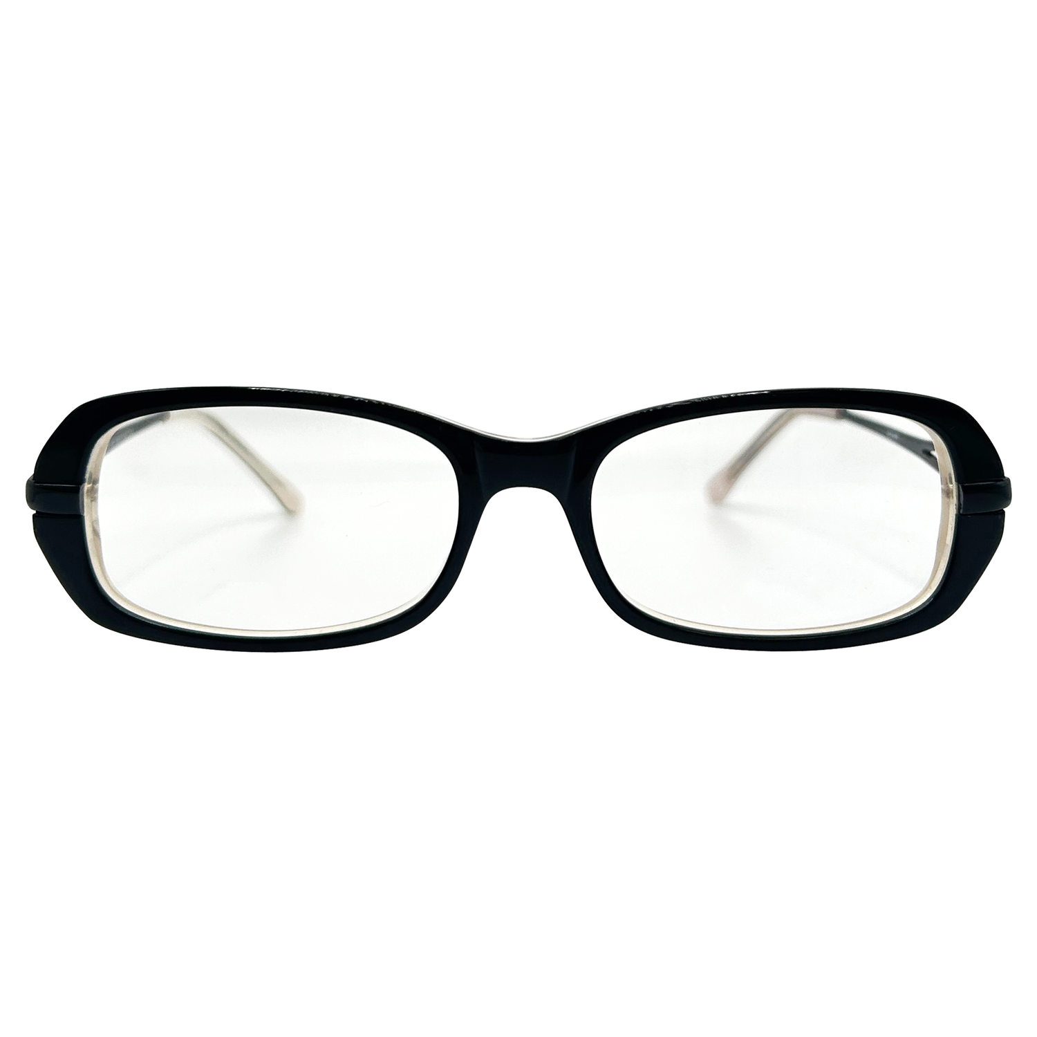 CURLY Small Clear Rectangular 90s Vintage Frame | Premium-Giant Vintage Eyewear