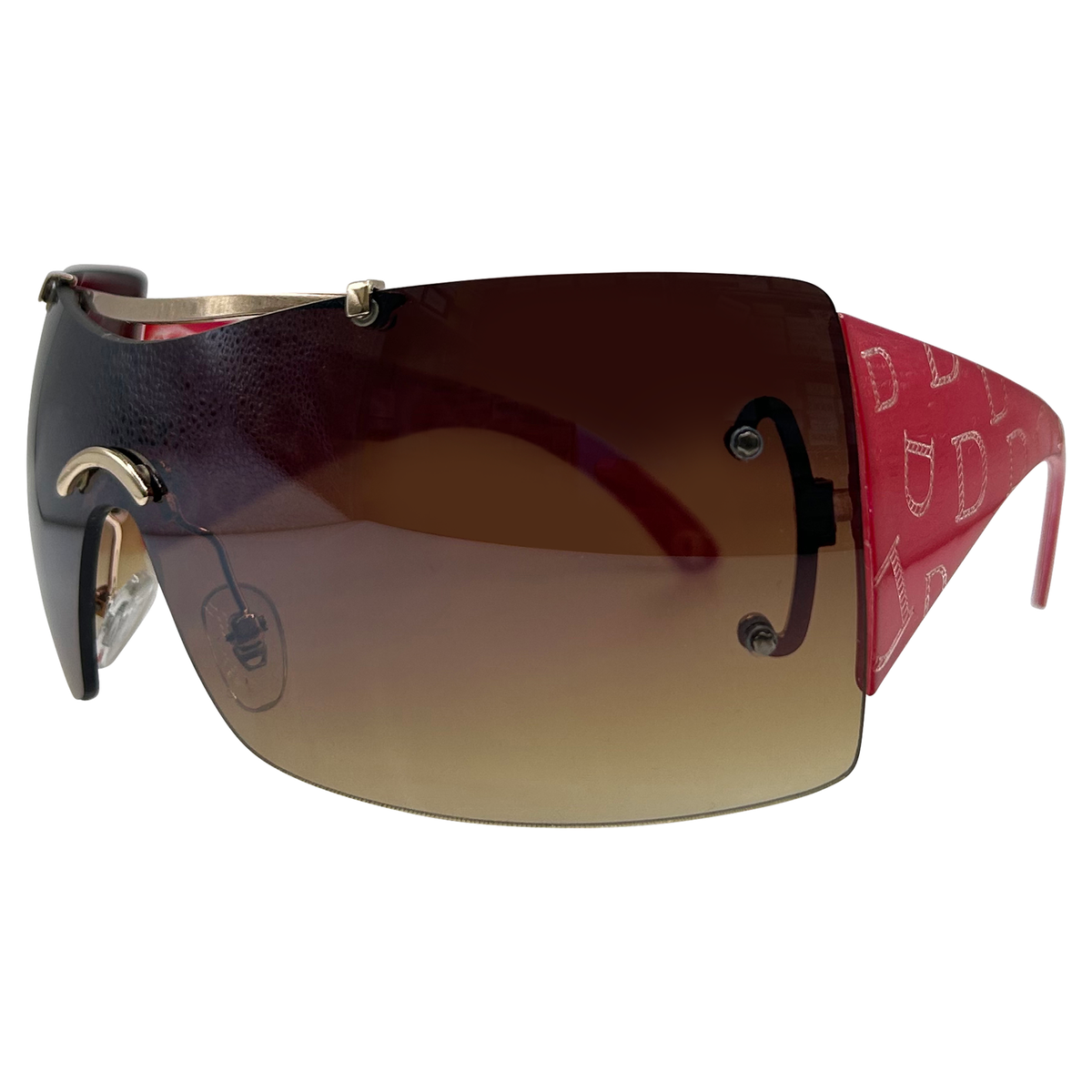 DIET SODA Shield SunglassesRed/Amber-Giant Vintage Eyewear