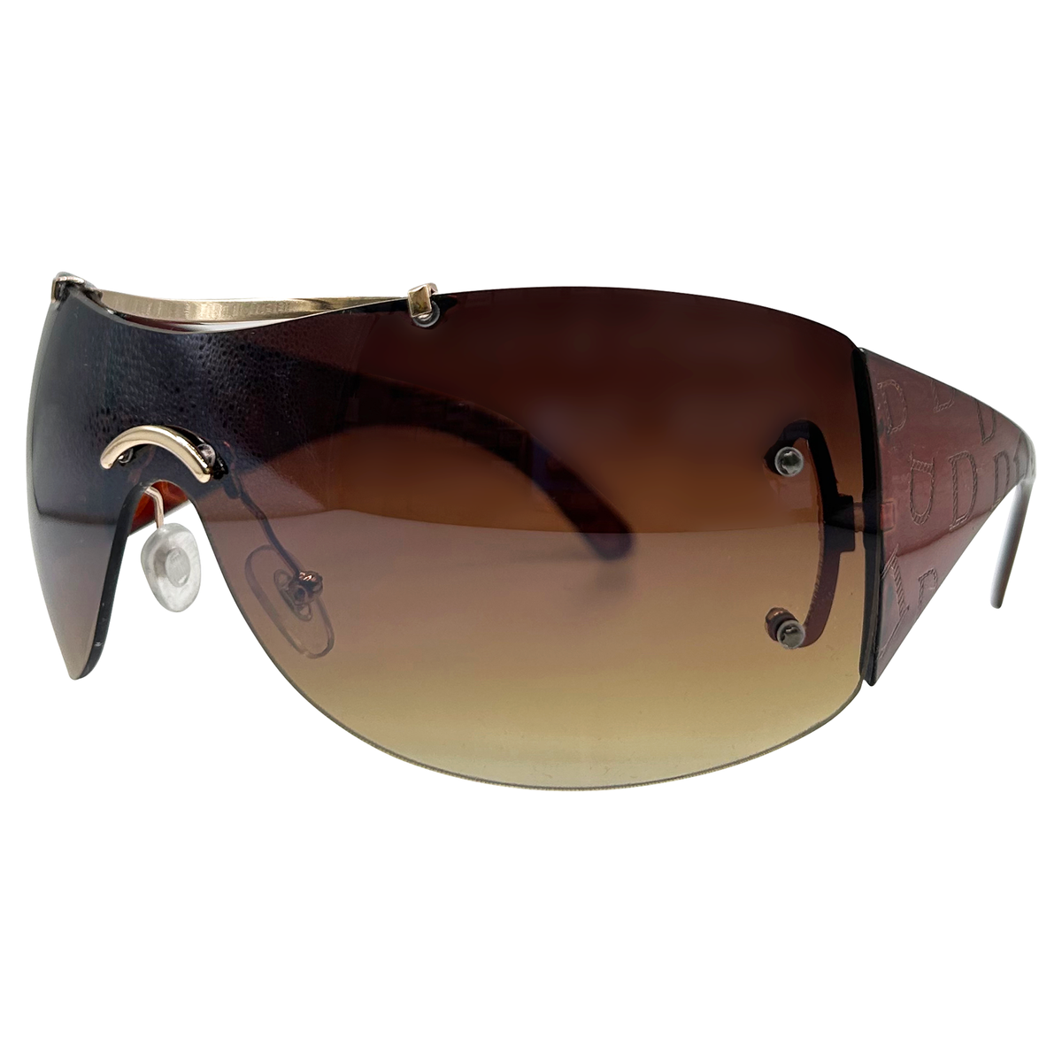 DIET SODA Shield SunglassesBrown/Amber-Giant Vintage Eyewear
