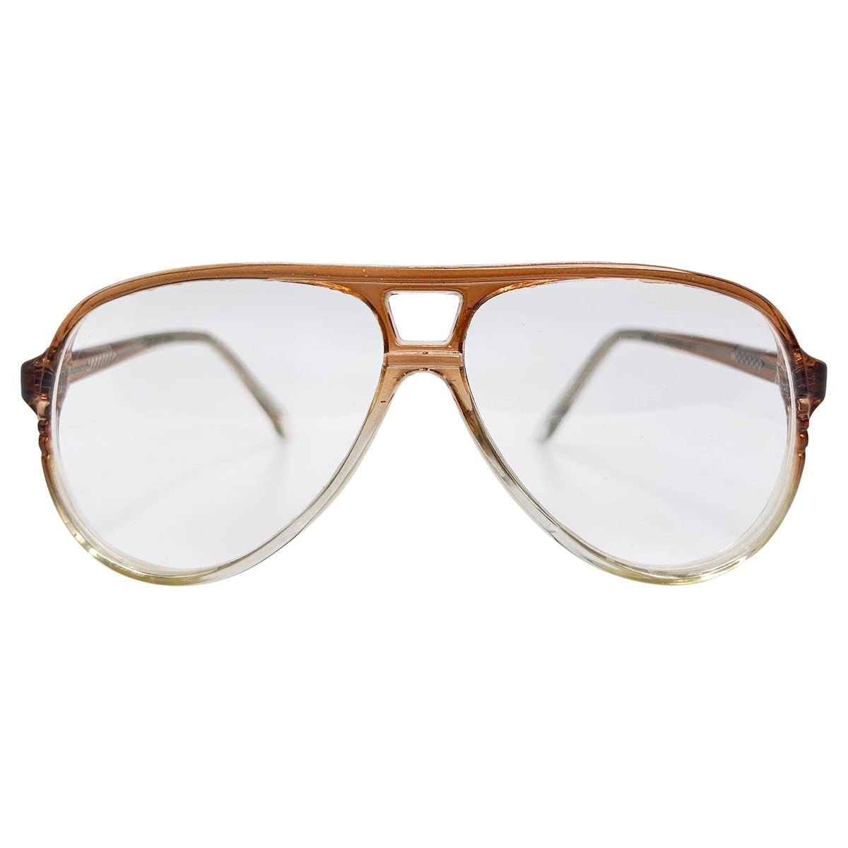 ESQUIRE Clear Aviator GlassesToffee-Giant Vintage Eyewear