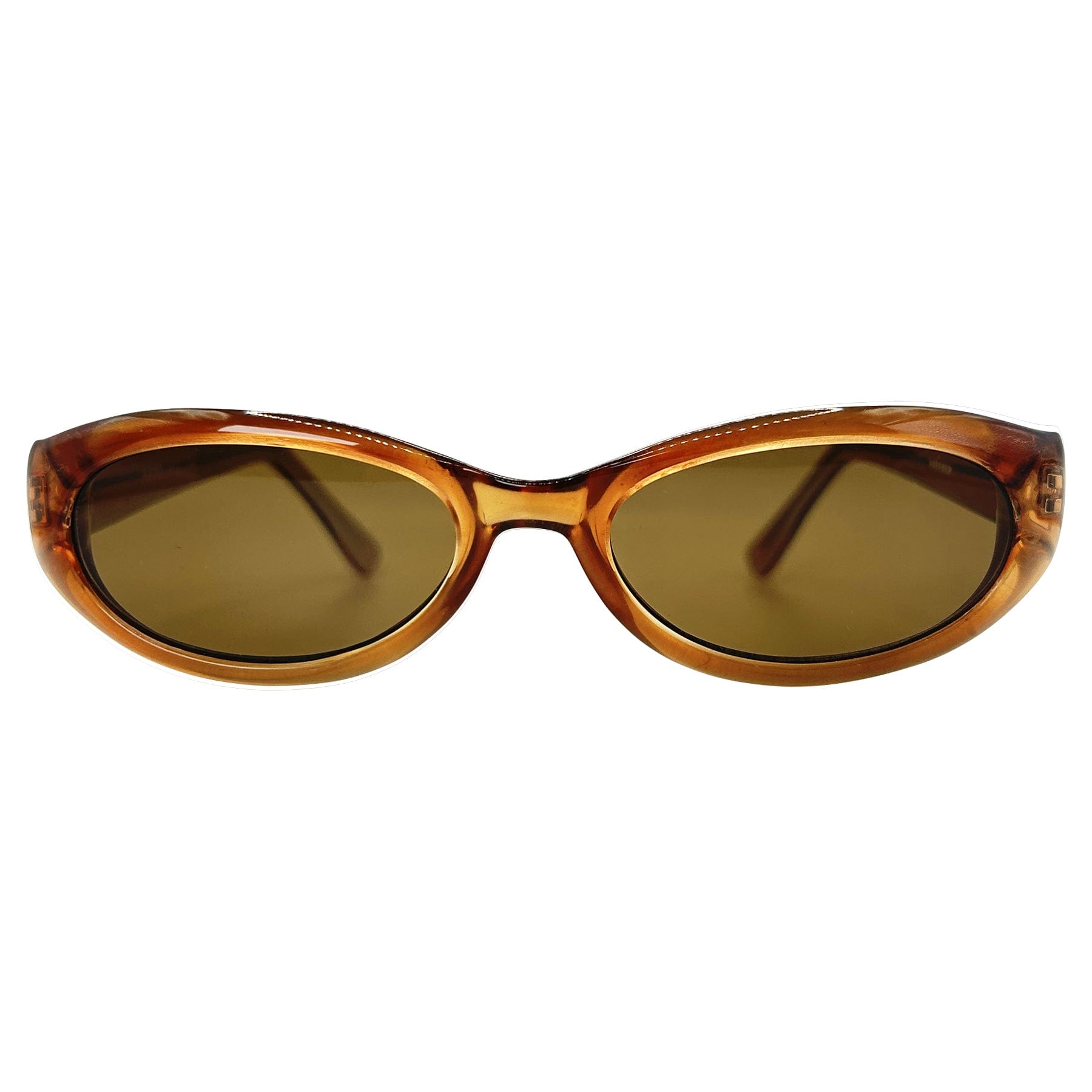 colorful brown jelly sunglasses with a brown lens