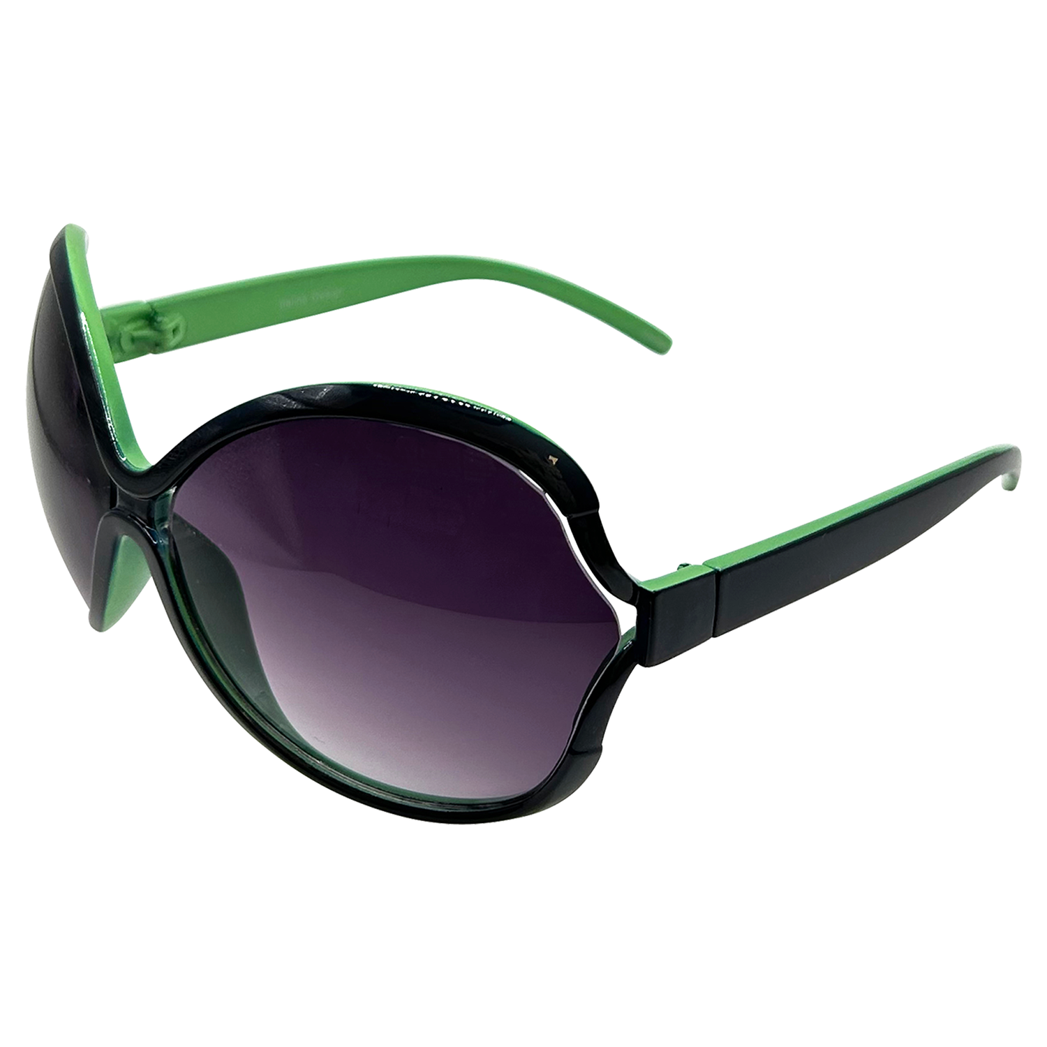 FLARED Boho Sheek Oversized SunglassesBlack Green/Smoke-Giant Vintage Eyewear