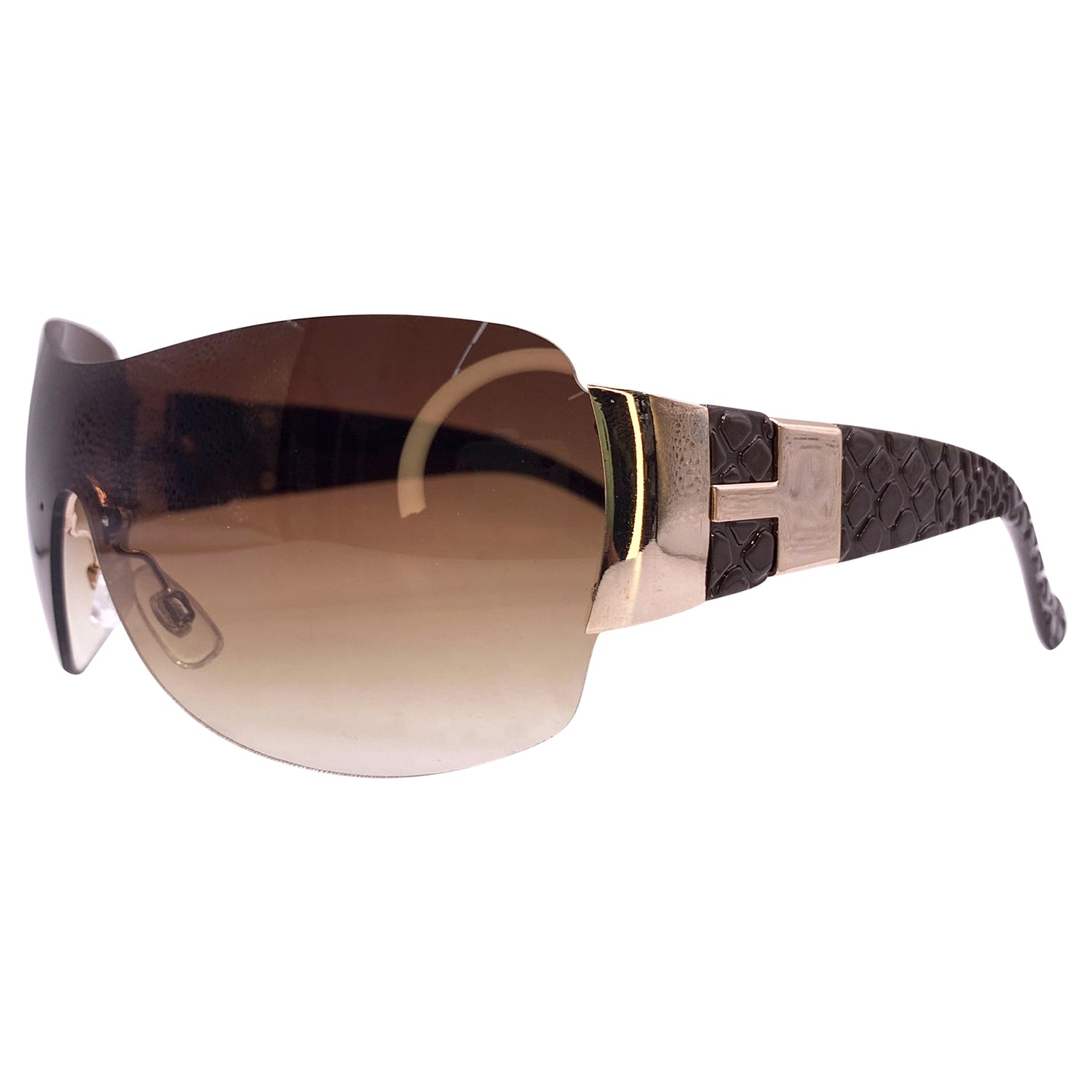 GAGGED Y2K Rimless Shield Sunglasses-Giant Vintage Eyewear