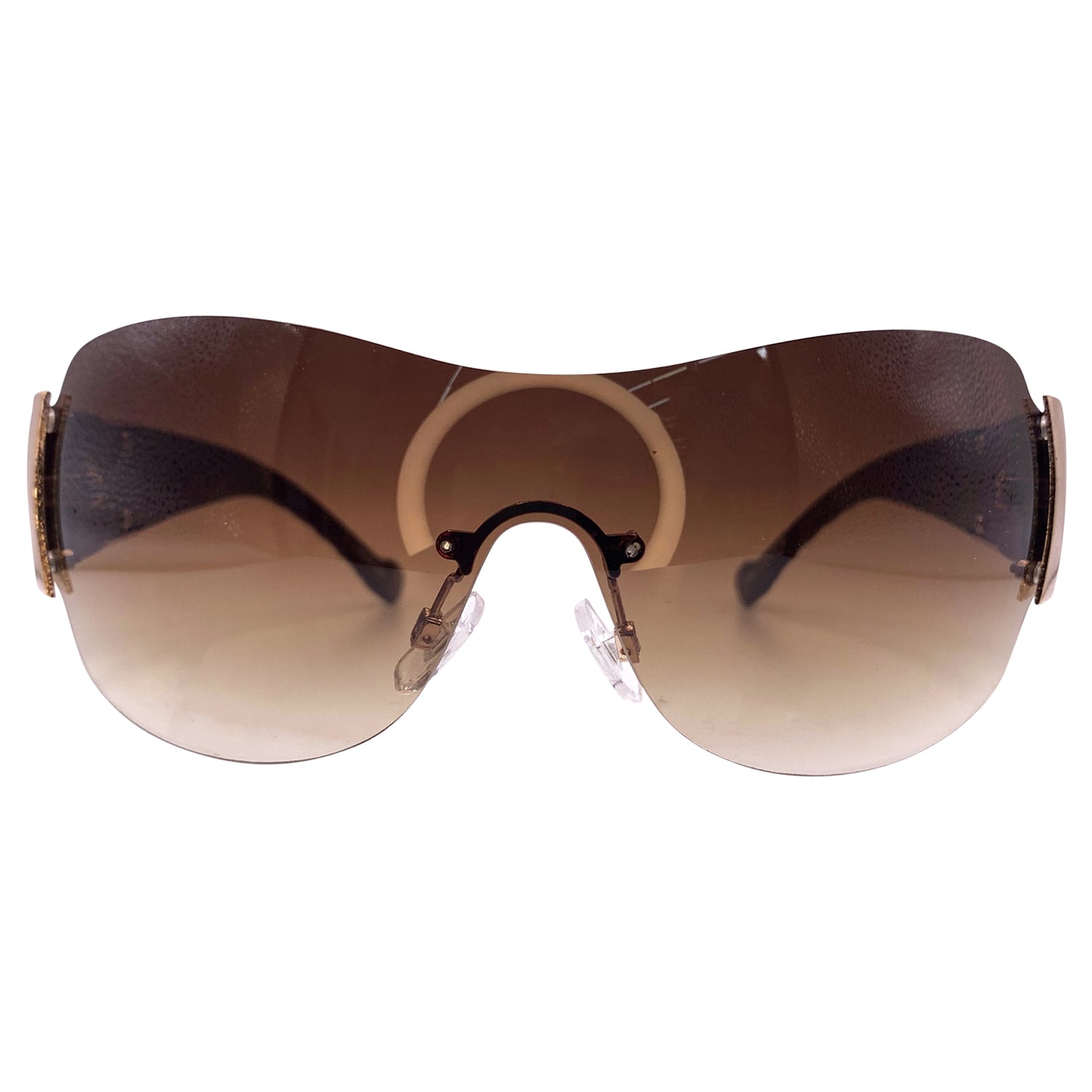 GAGGED Y2K Rimless Shield Sunglasses-Giant Vintage Eyewear