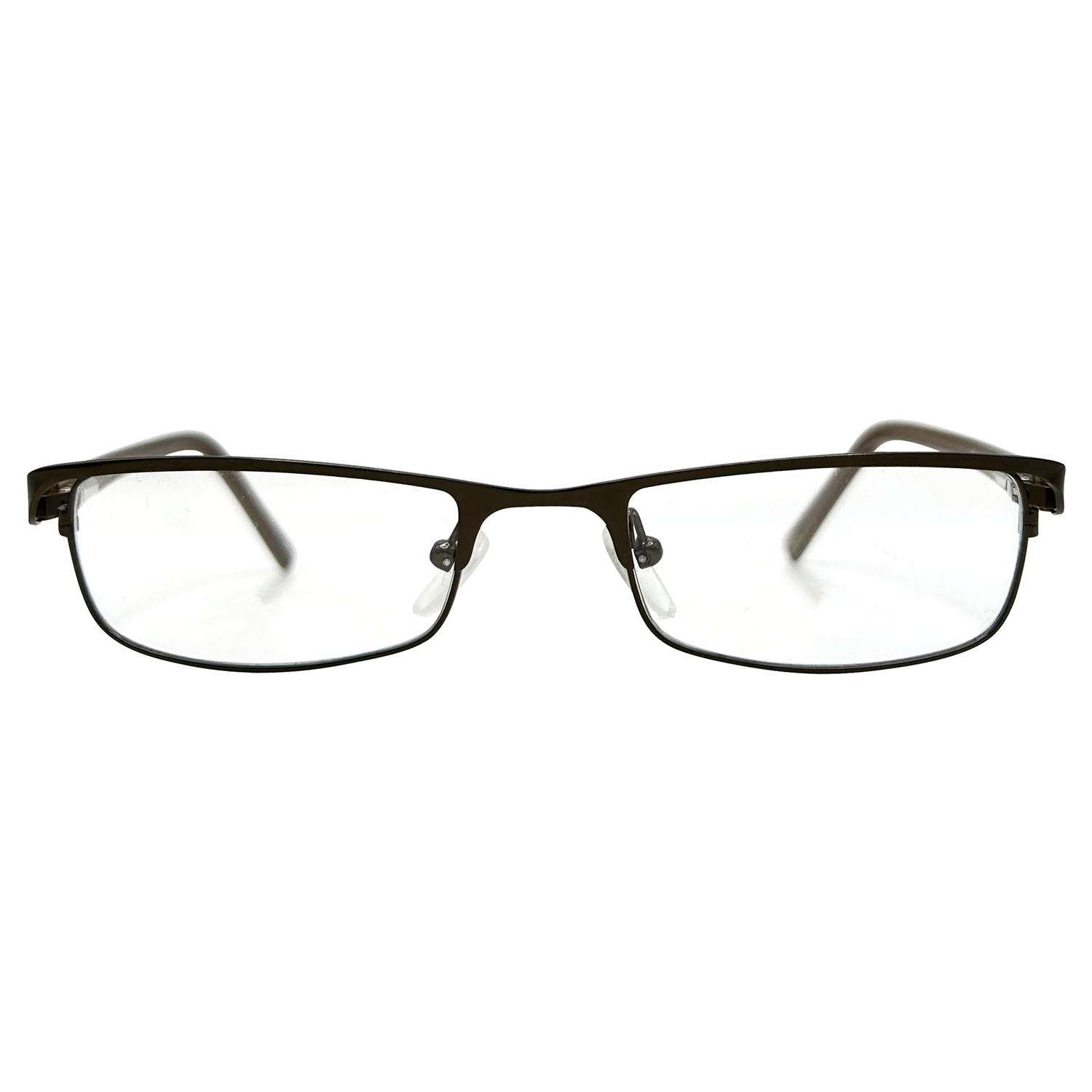 BLINDSIDED Small Clear Rectangular 90s Glasses-Giant Vintage Eyewear