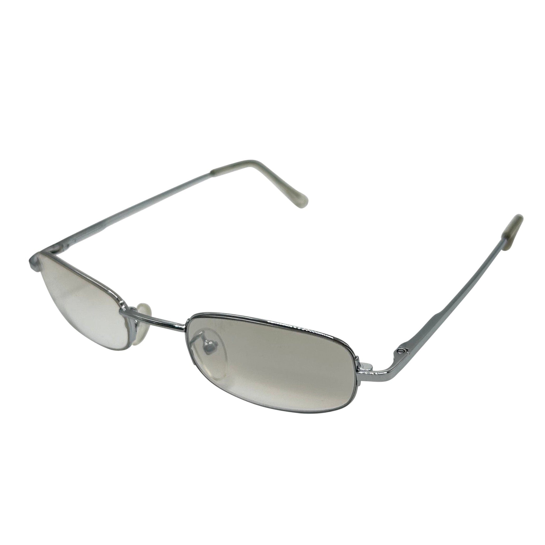 HARDCORE Small Clear Rectangular 90s Glasses