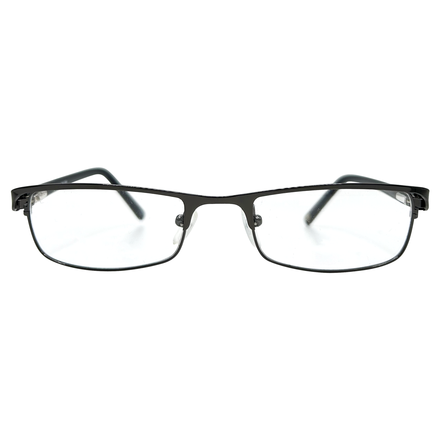 BLINDSIDED Small Clear Rectangular 90s Glasses-Giant Vintage Eyewear
