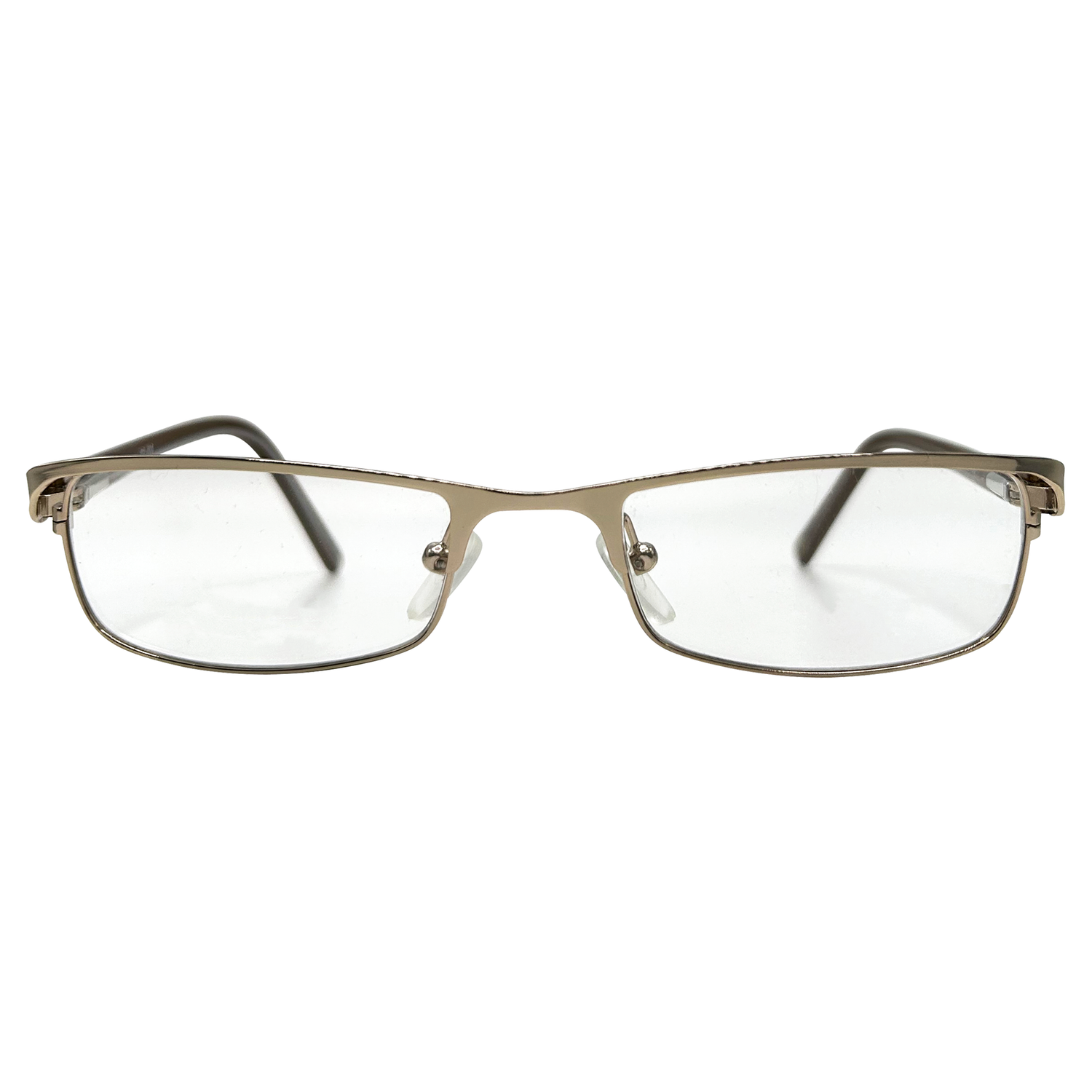 BLINDSIDED Small Clear Rectangular 90s Glasses-Giant Vintage Eyewear