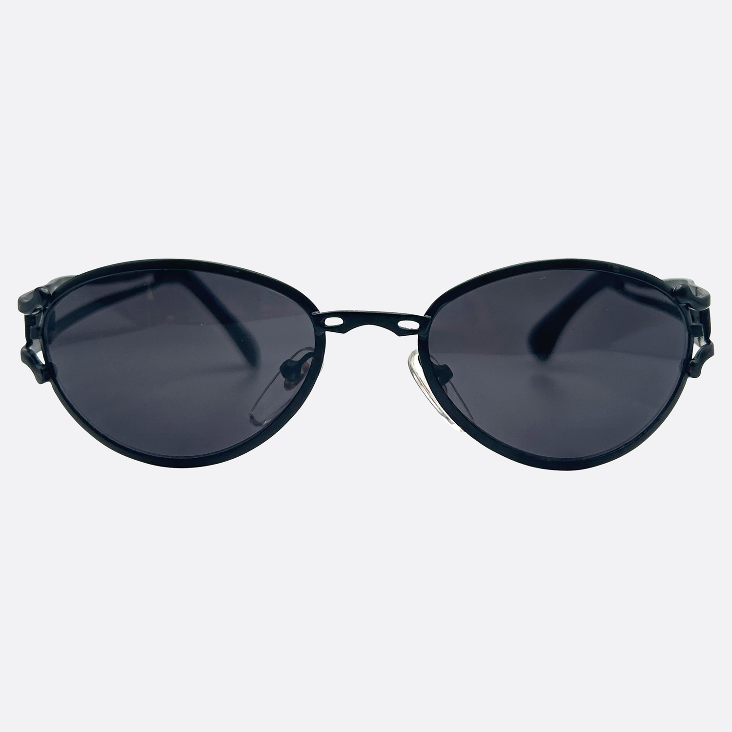 HUGO Oval Steampunk 90s Sunglasses | Luxe Vintage-Giant Vintage Eyewear
