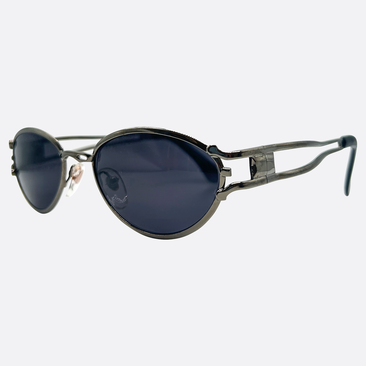 HUGO Oval Steampunk 90s Sunglasses | Luxe Vintage-Giant Vintage Eyewear