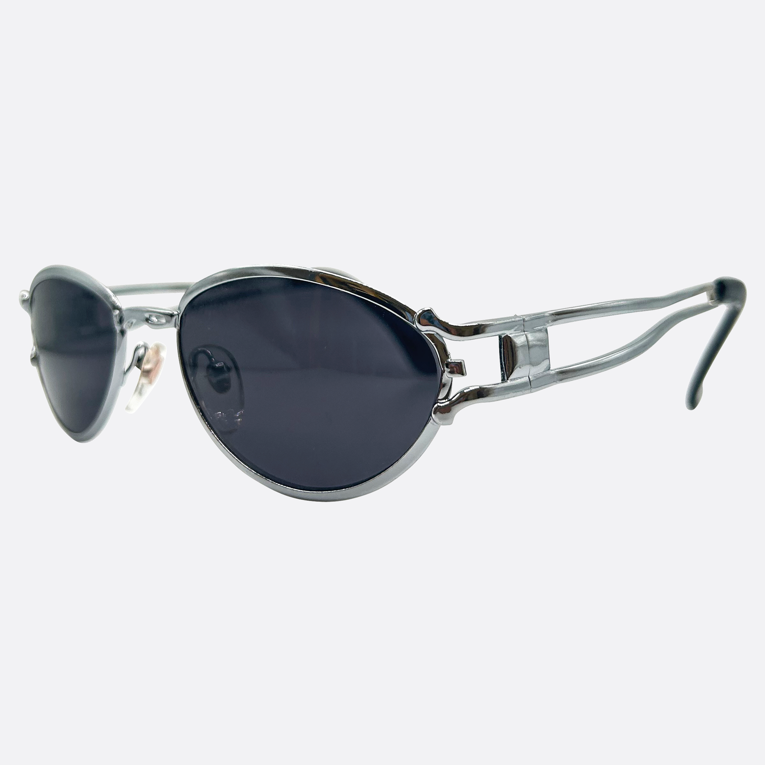 HUGO Oval Steampunk 90s Sunglasses | Luxe Vintage-Giant Vintage Eyewear
