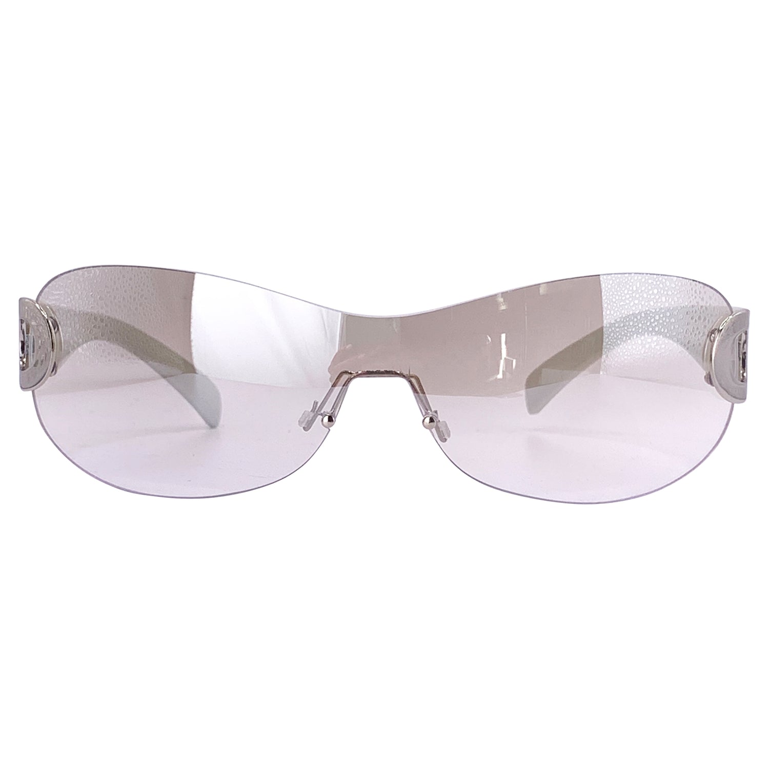 ICE CAP Y2K Rimless Shield SunglassesFlash-Giant Vintage Eyewear