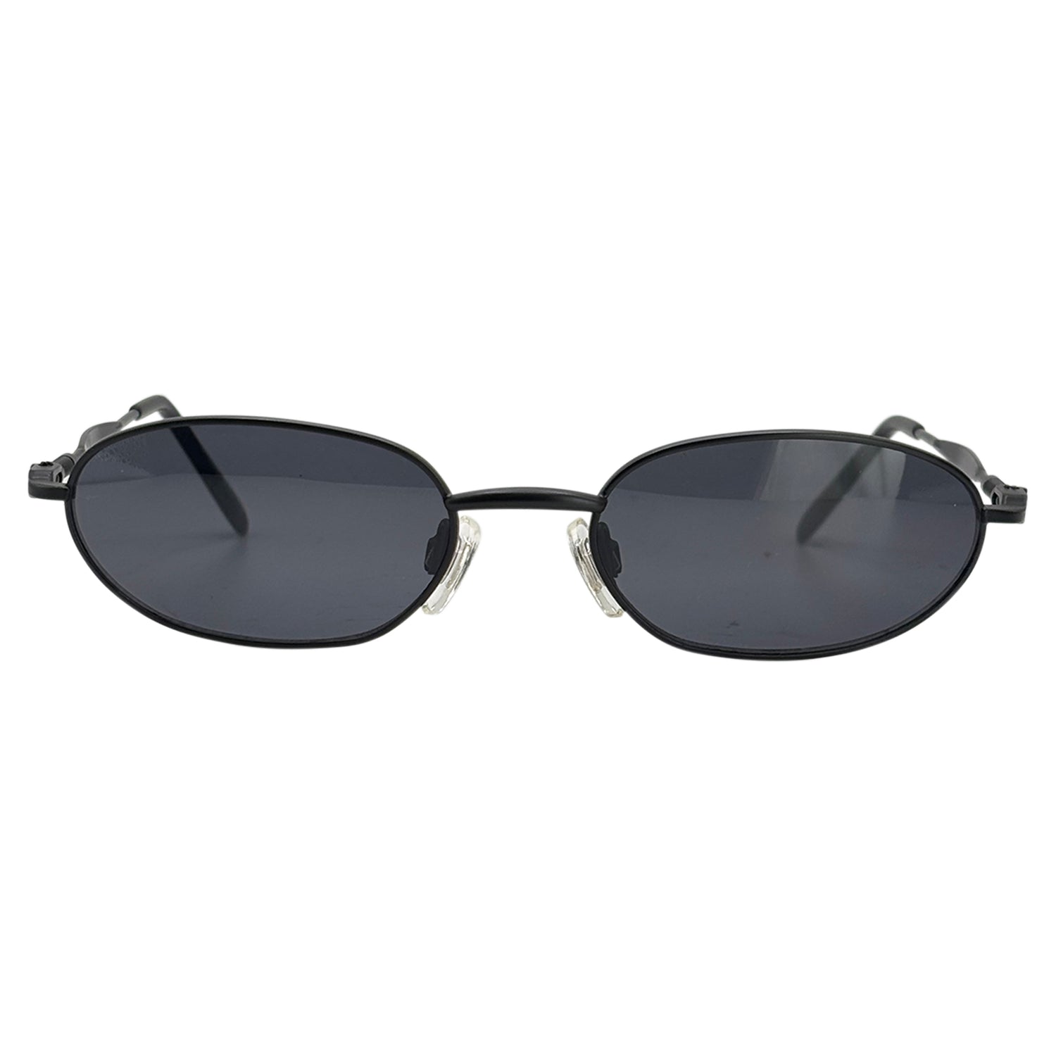 CINDY 90's Metal Oval SunglassesBlack/Super Dark-Giant Vintage Eyewear