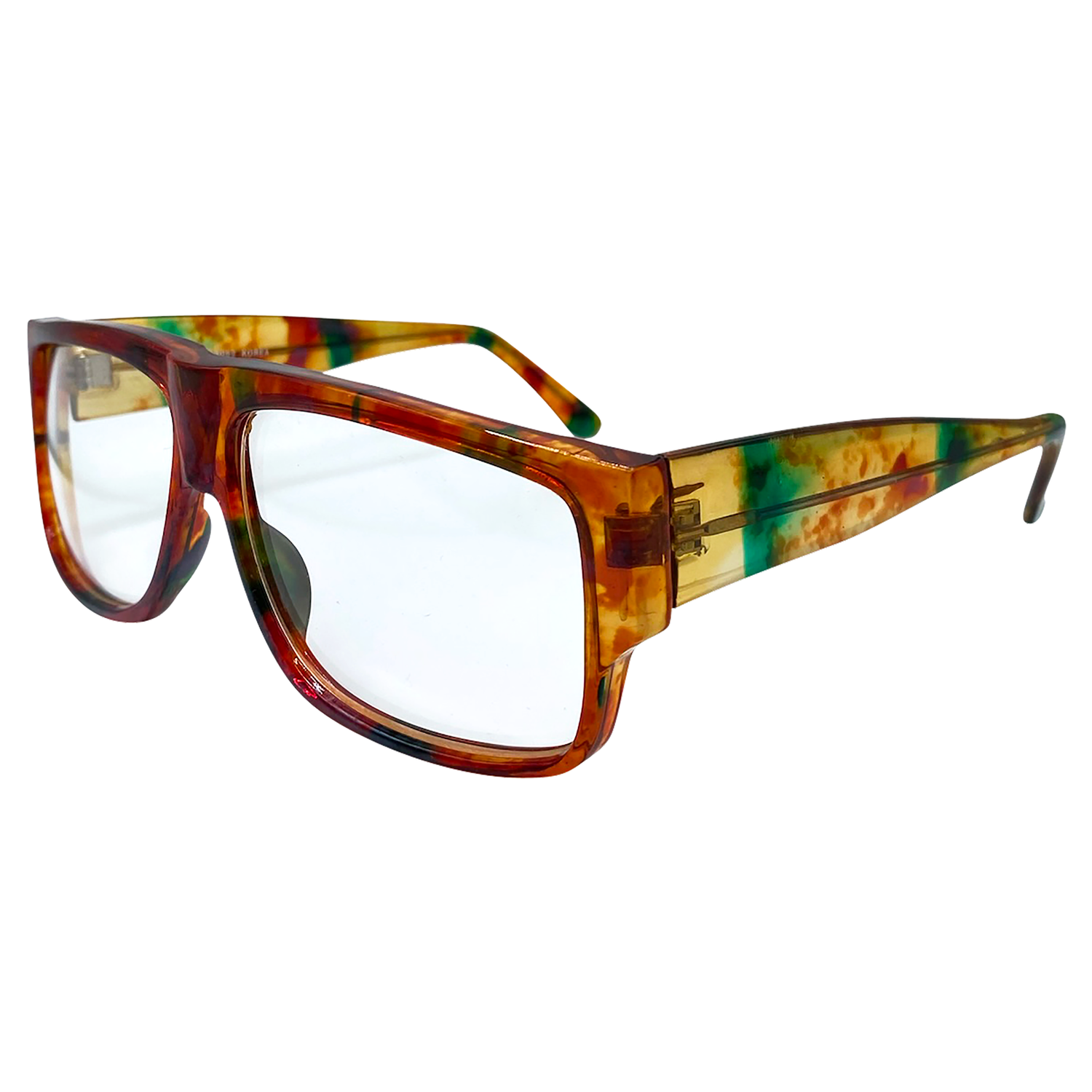 JACKSON Yellow 80s Clear GlassesYellow-Giant Vintage Eyewear