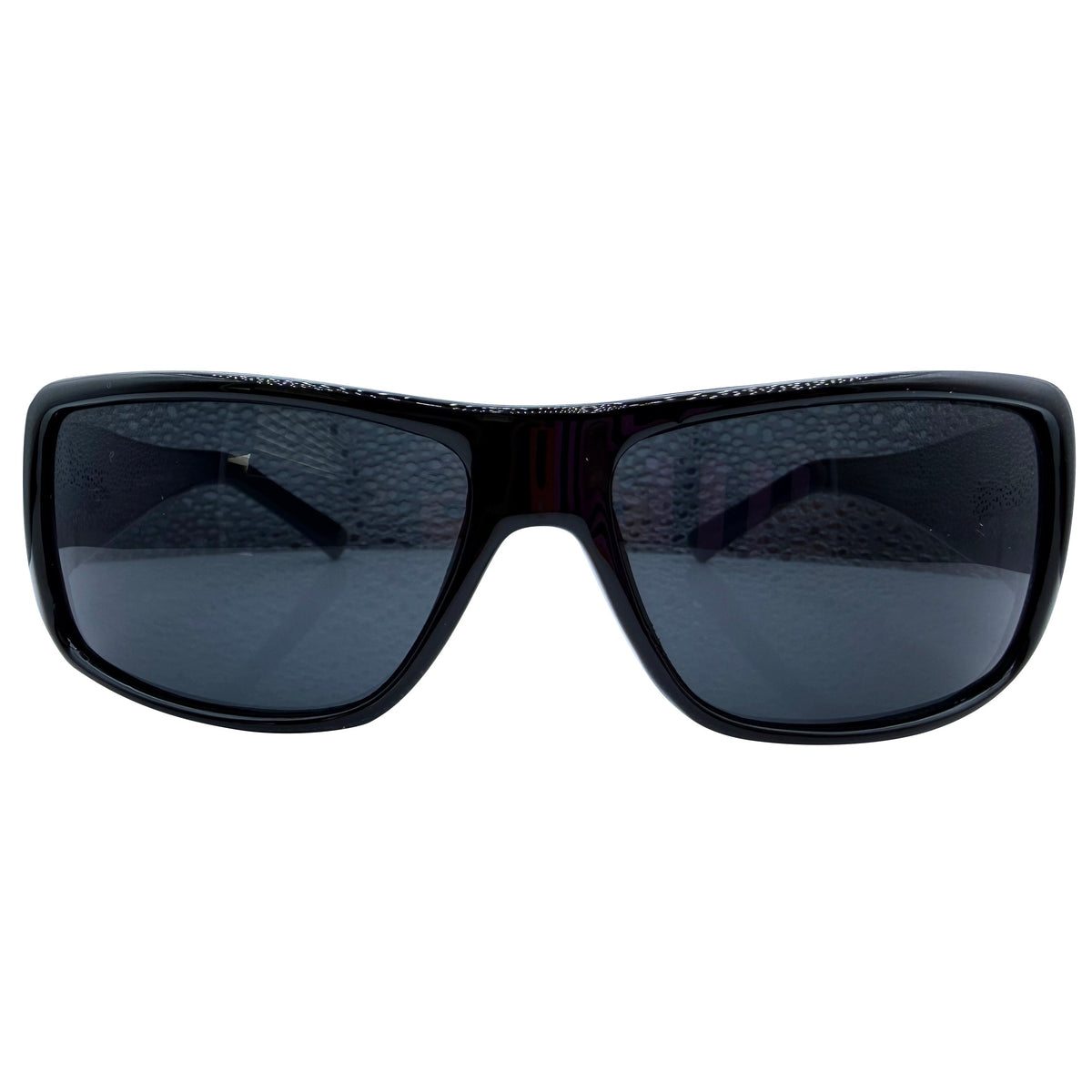 Black MONSTER sunglasses with a thick rectangular frame and dark tinted lenses, shown against a plain white background.