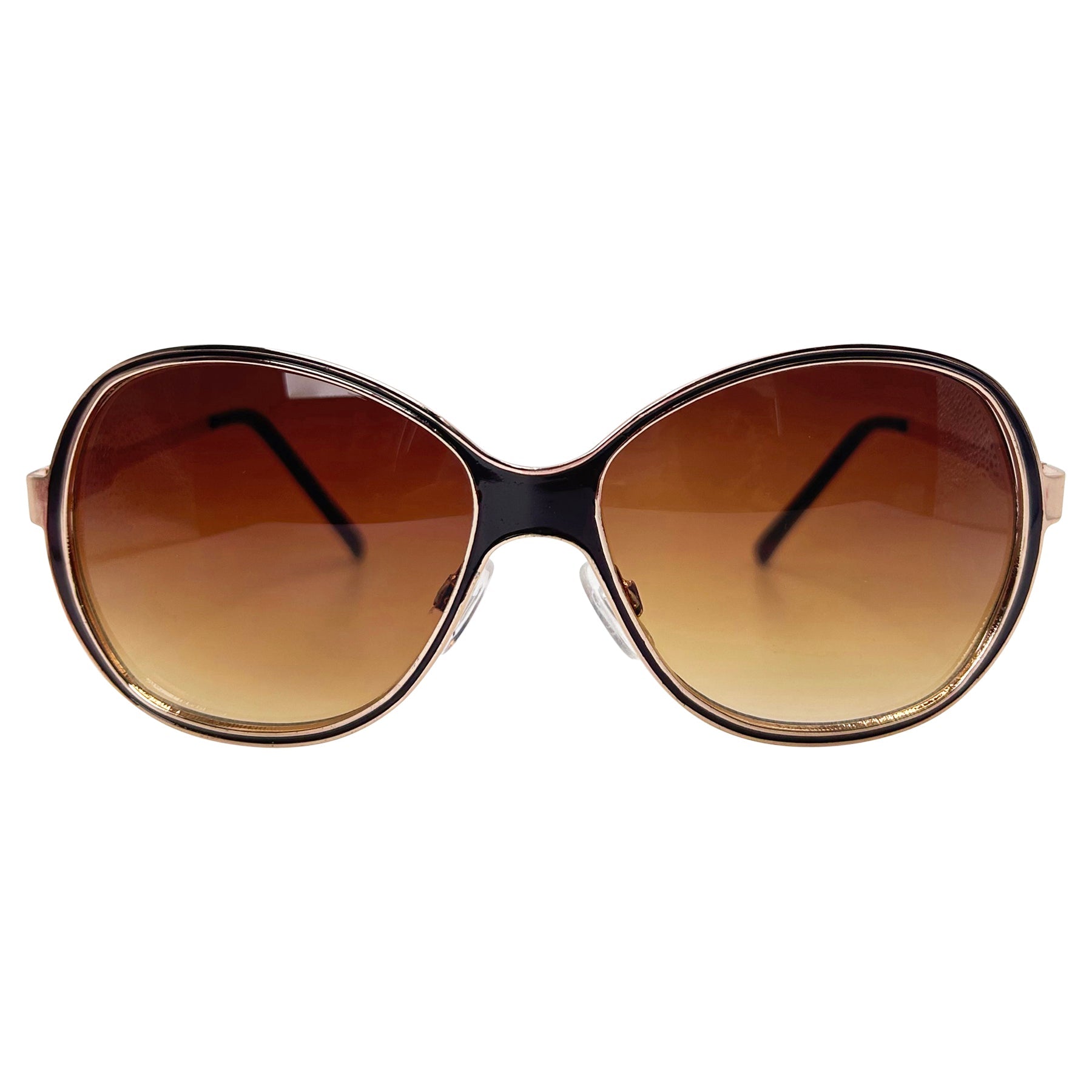 boho sleaze chic retro sunglasses with a round metal frame