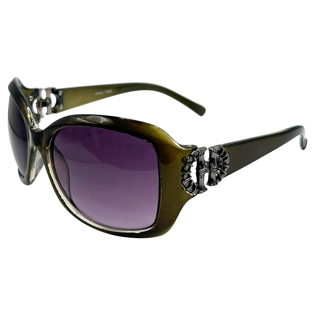 PAPARAZZI Square Y2K SunglassesOlive/Smoke-Giant Vintage Eyewear