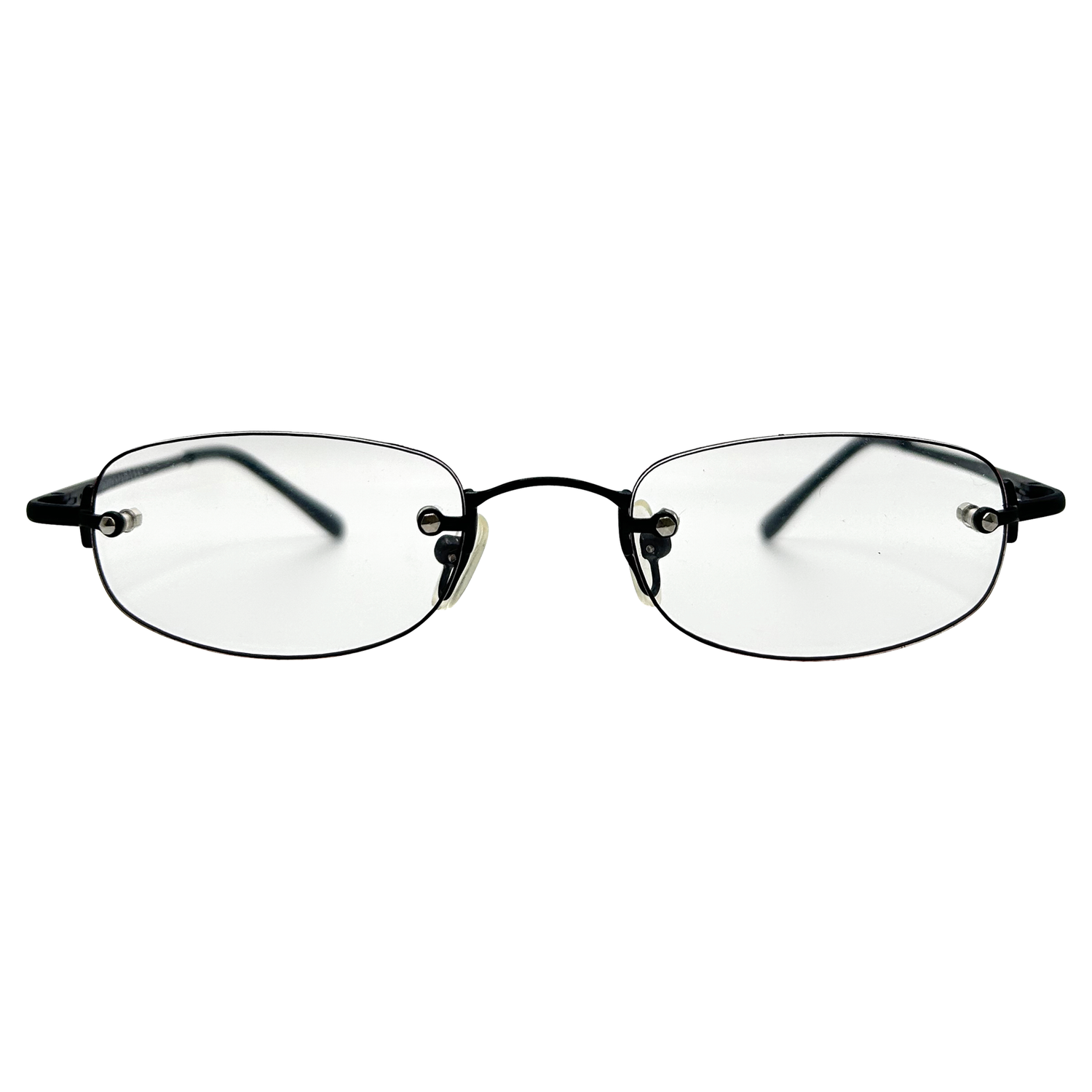 PASTOR Small Clear Rectangular 90s Glasses-Giant Vintage Eyewear