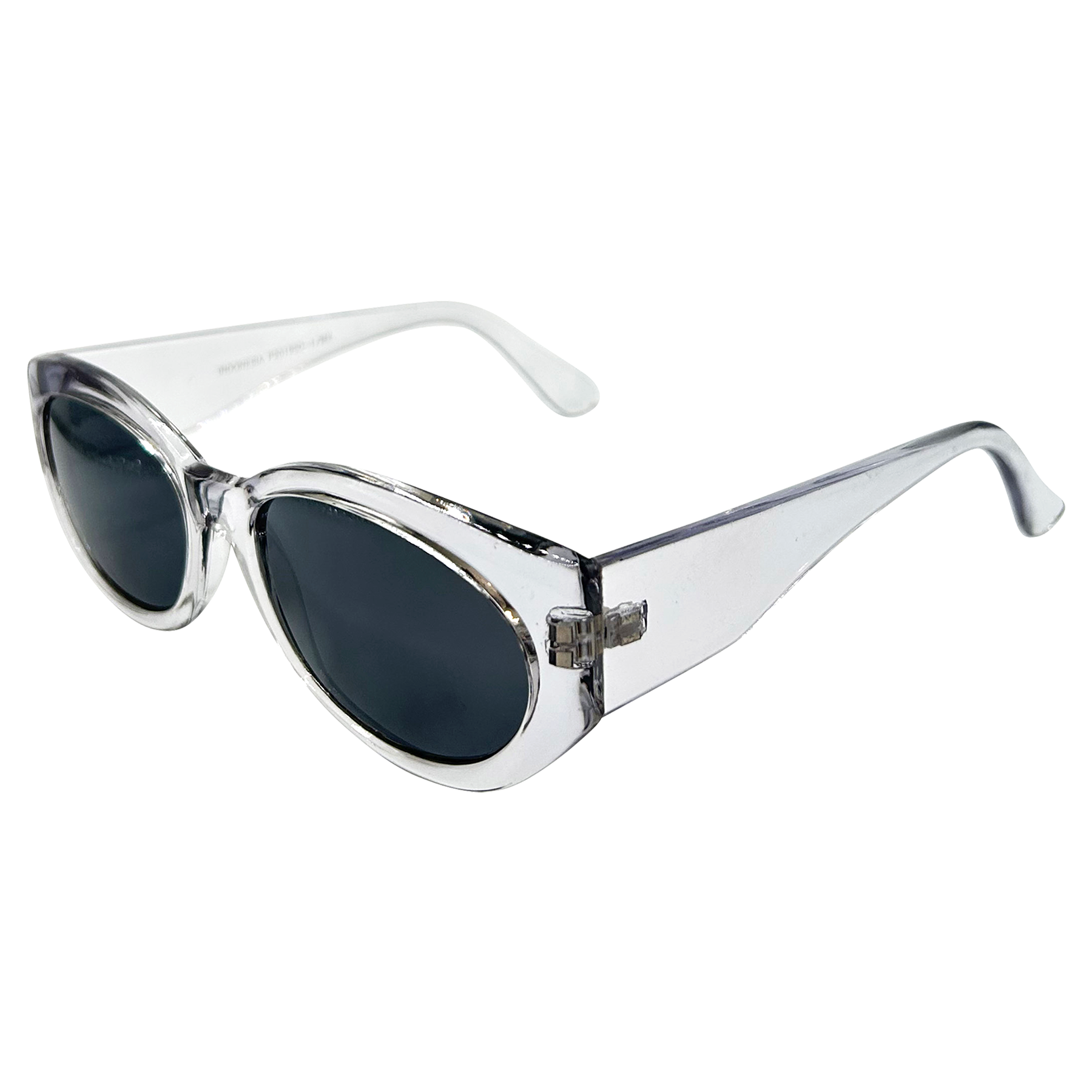 PUFF Crystal Round Mod Cat-Eye Sunglasses