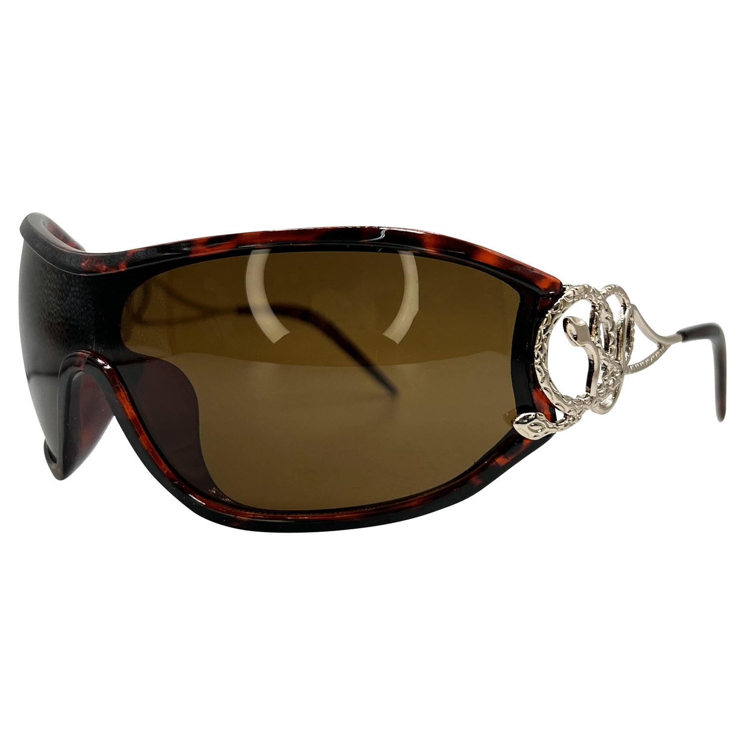 PYTHON Wraparound Shield Sunglasses-Giant Vintage Eyewear
