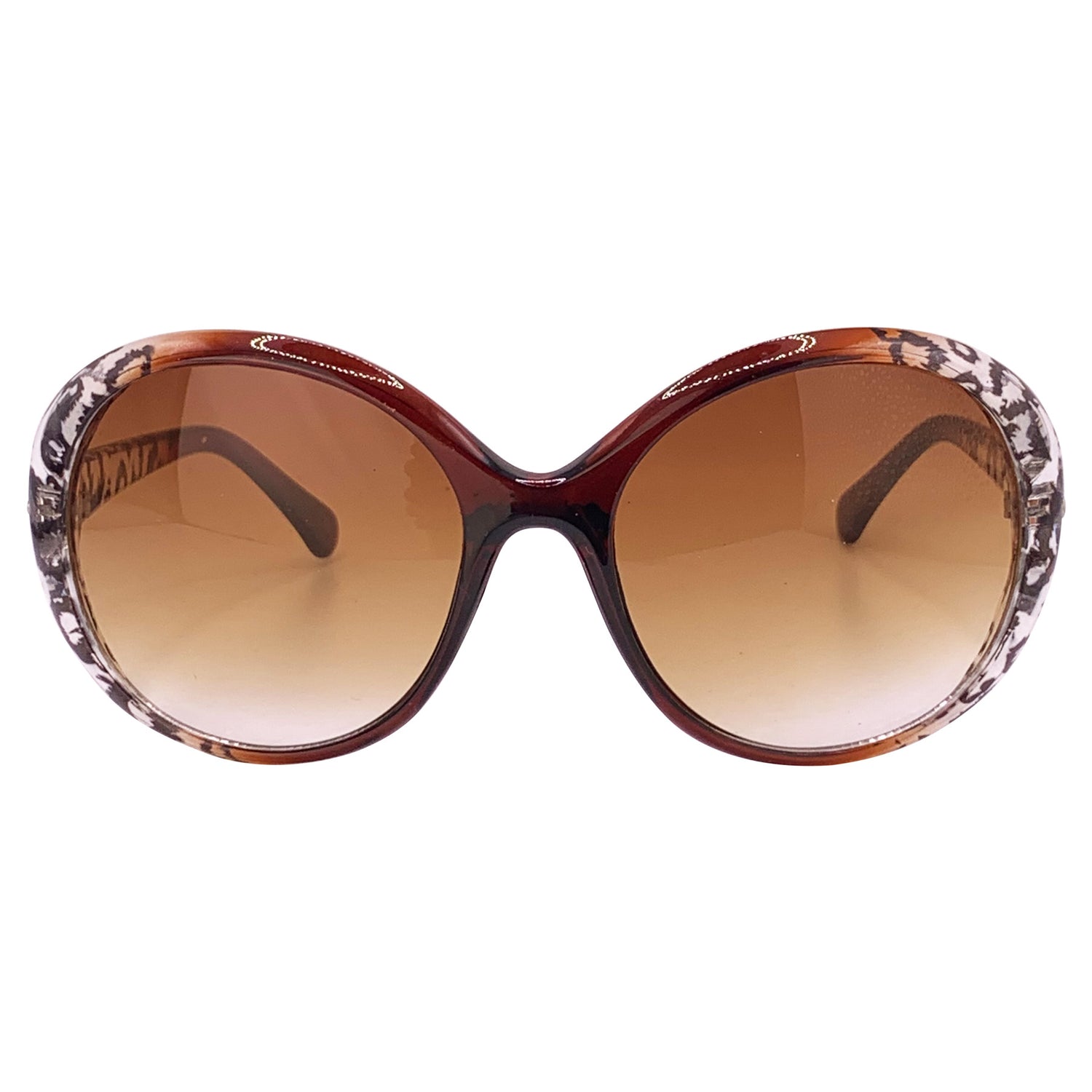 CRUELLA Round Boho SunglassesAmber-Giant Vintage Eyewear