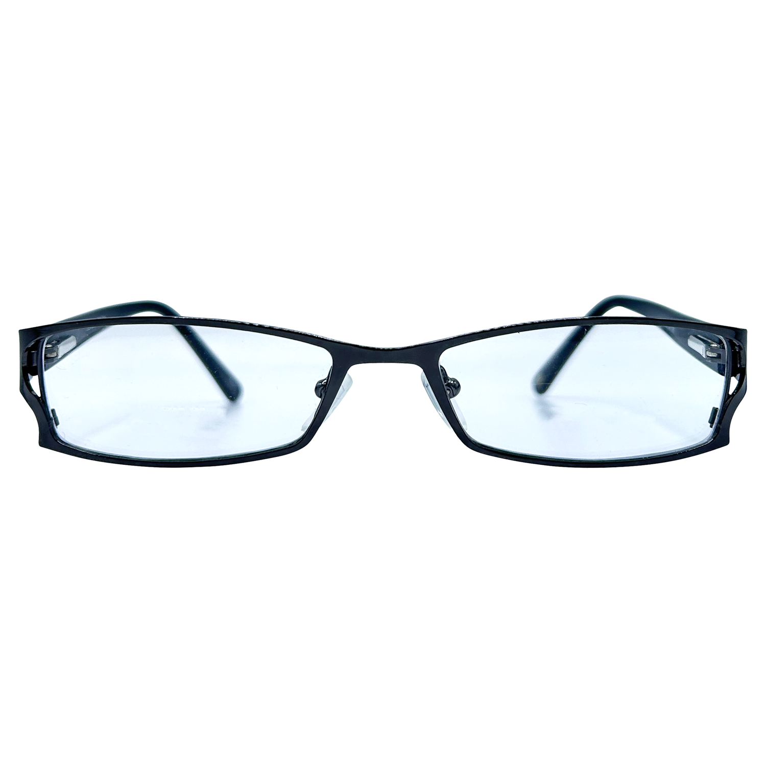 RIOT Small Clear Rectangular 90s Glasses-Giant Vintage Eyewear