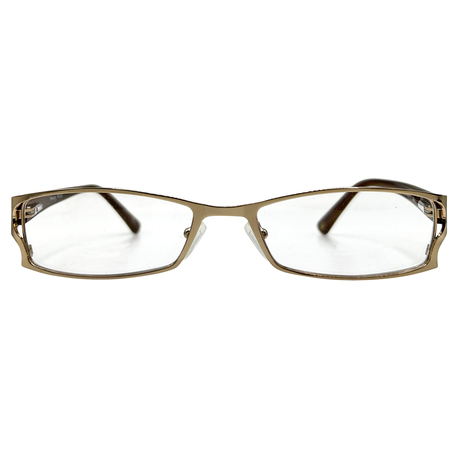 RIOT Small Clear Rectangular 90s Glasses-Giant Vintage Eyewear