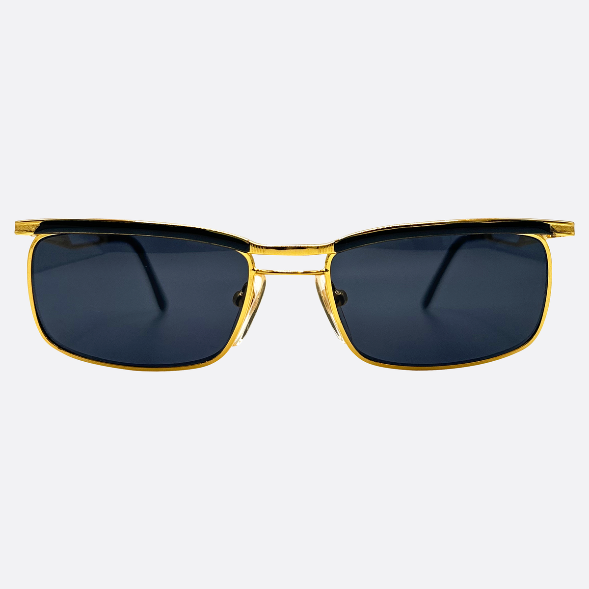RIPPLE 90s Streetwear Sunglasses | Luxe VintageGold Black/Super Dark-Giant Vintage Eyewear