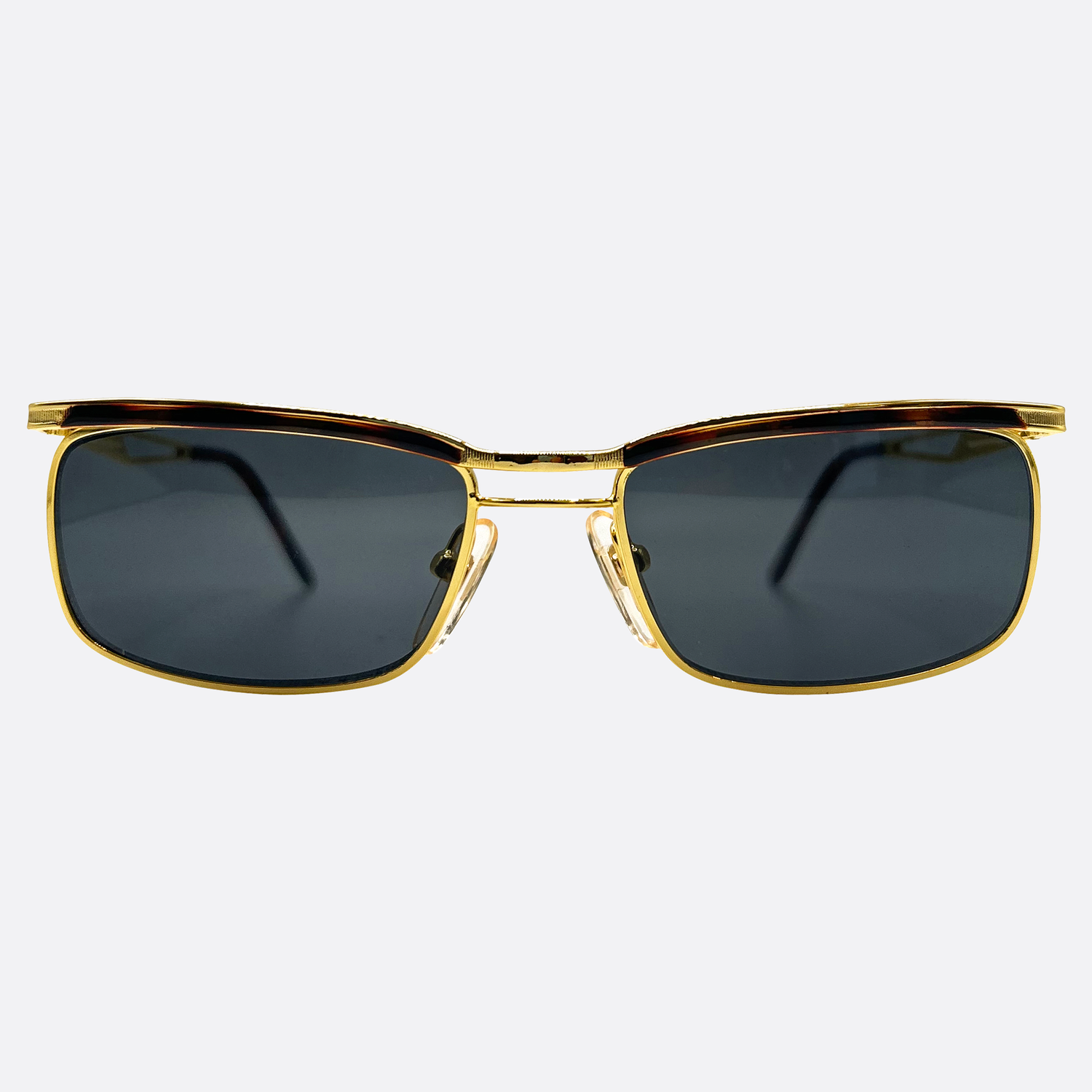 RIPPLE 90s Streetwear Sunglasses | Luxe VintageGold Demi/Super Dark-Giant Vintage Eyewear