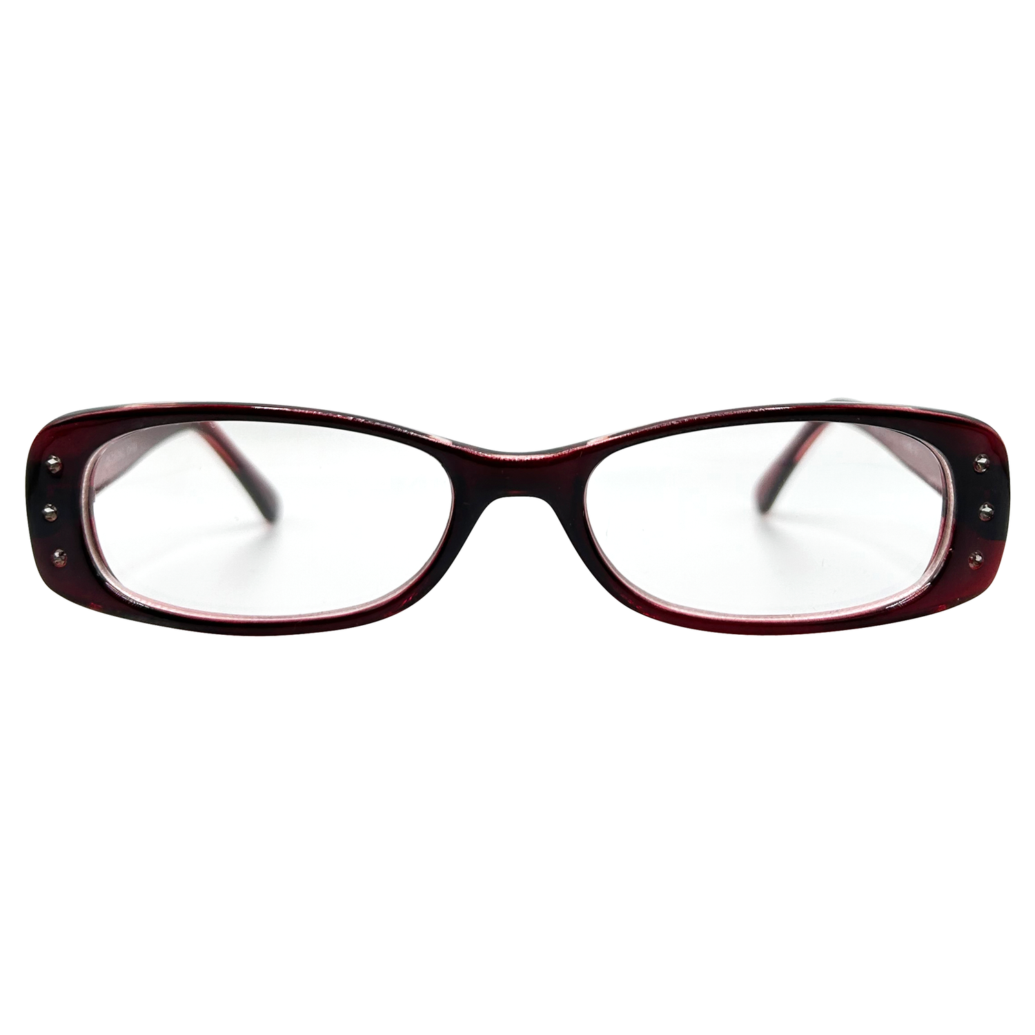 SATELLITE Small Clear Rectangular 90s Glasses-Giant Vintage Eyewear
