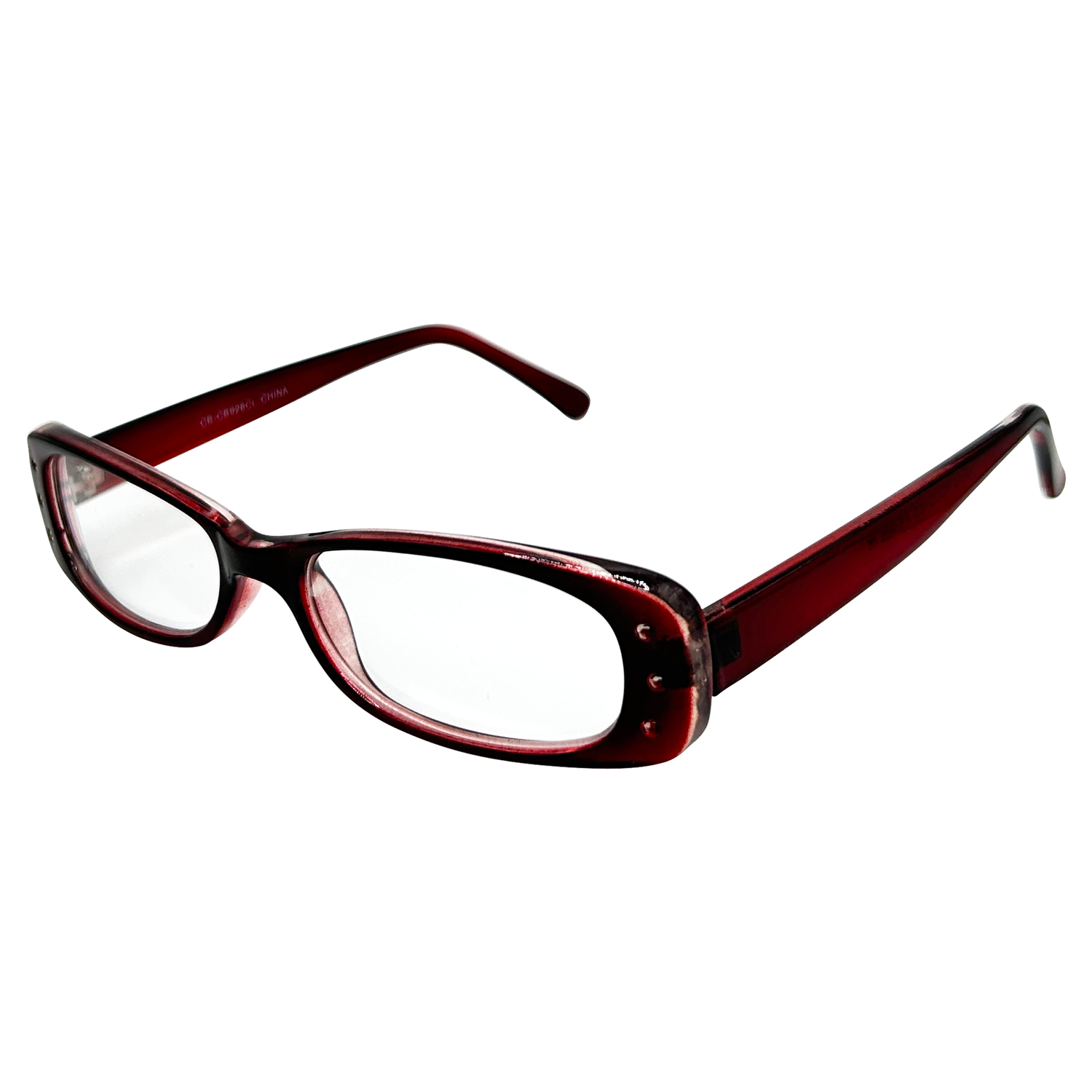 SATELLITE Small Clear Rectangular 90s GlassesCherry-Giant Vintage Eyewear