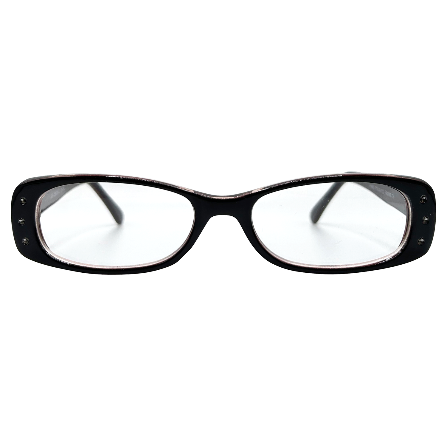 SATELLITE Small Clear Rectangular 90s Glasses-Giant Vintage Eyewear