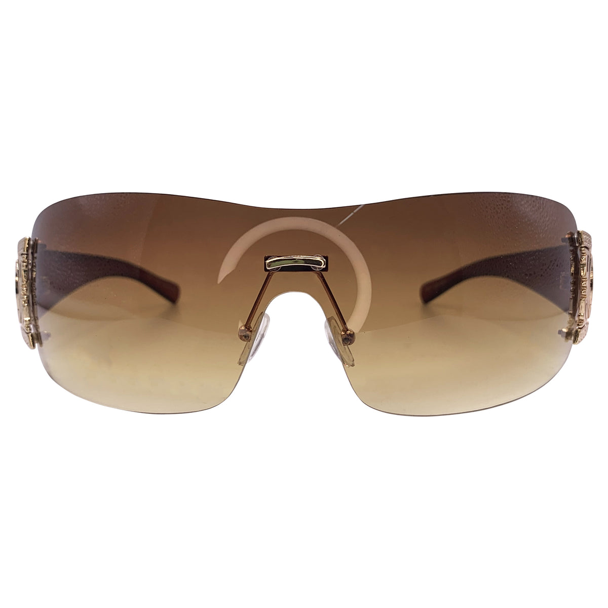 SEXY CAN I Y2K Rimless Shield Sunglasses | Giant Vintage Eyewear