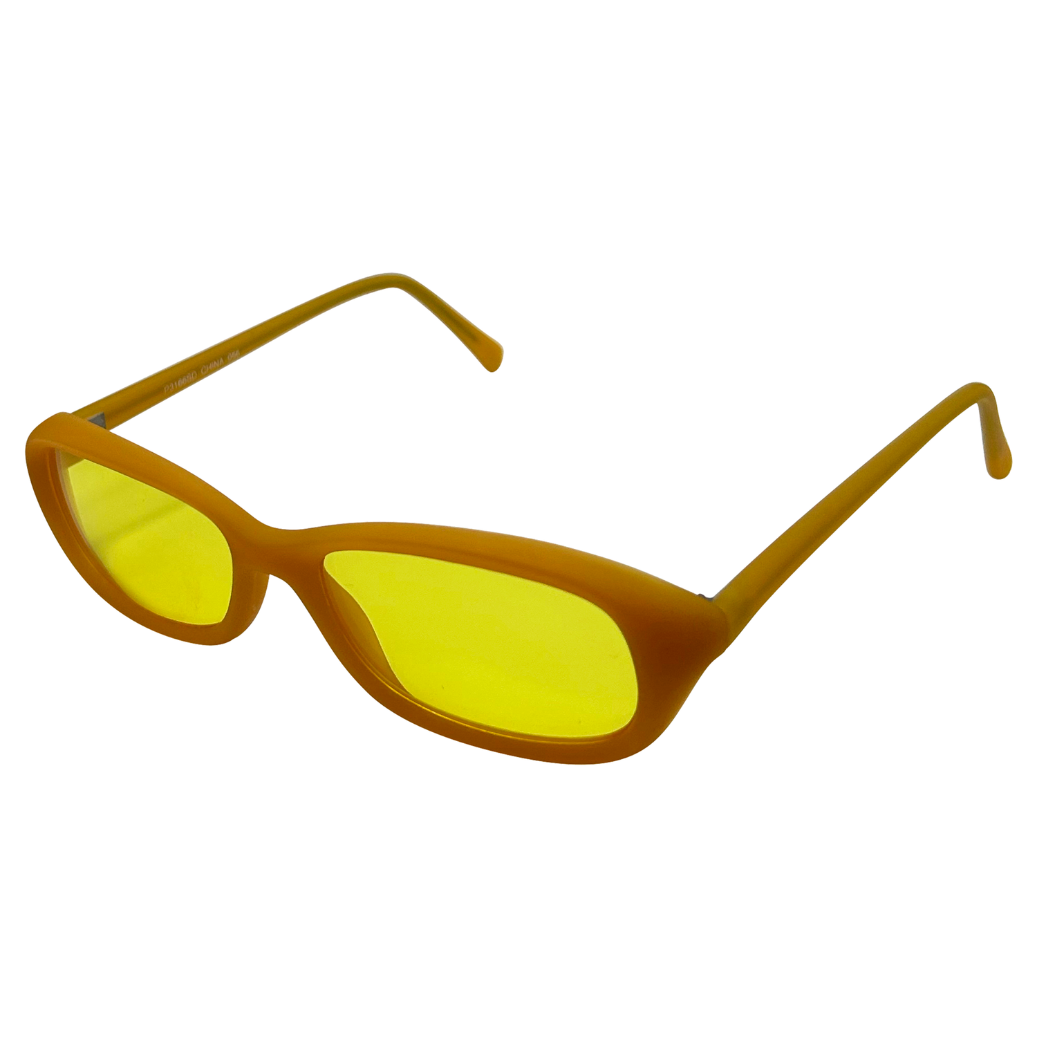 SOAPY Square Y2K SunglassesMatte Yellow-Giant Vintage Eyewear