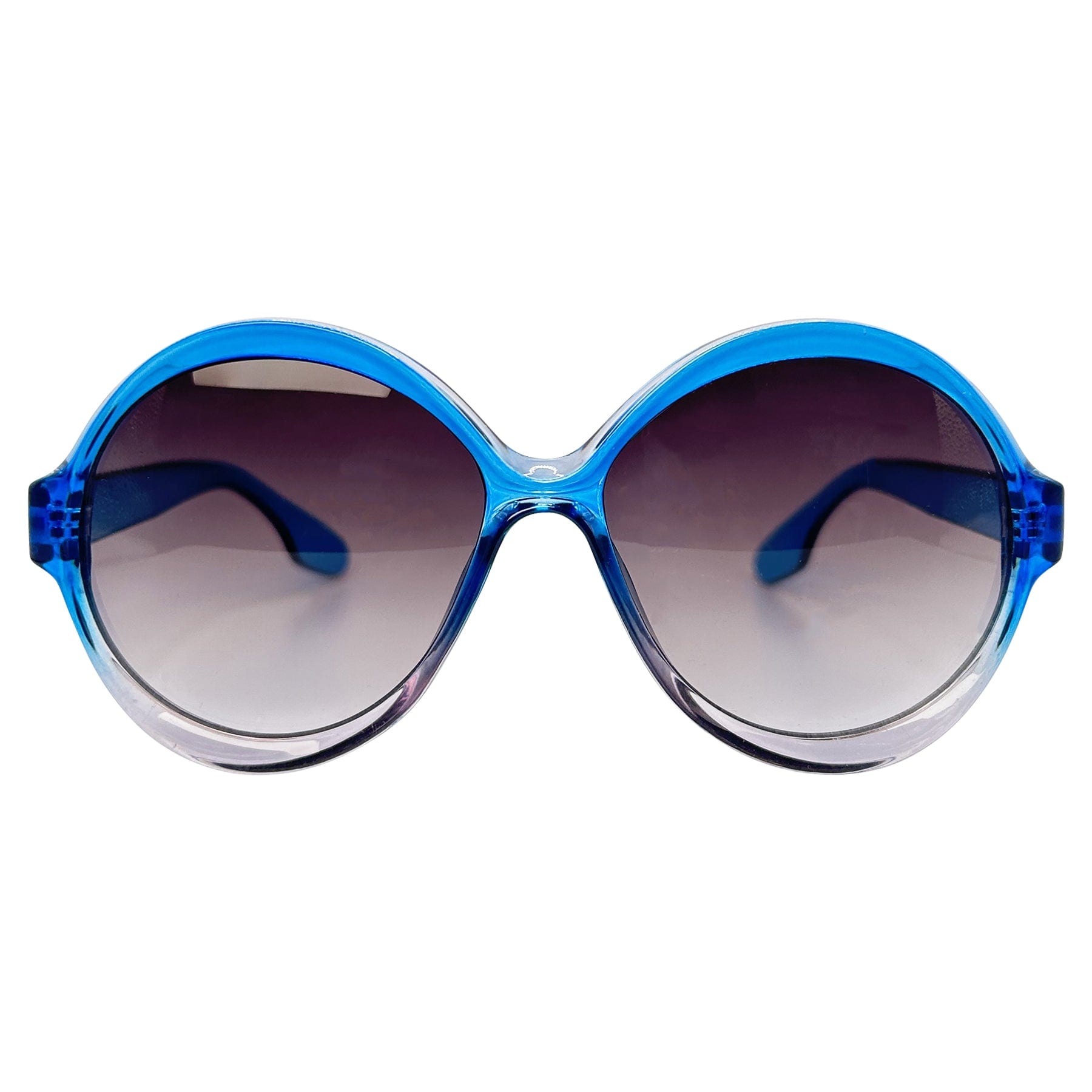 boho chic circle sunglasses with a unqiue ombre frame