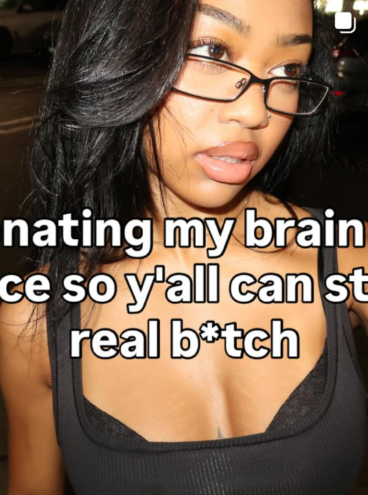 Person wearing glasses with text overlay on a blurred background