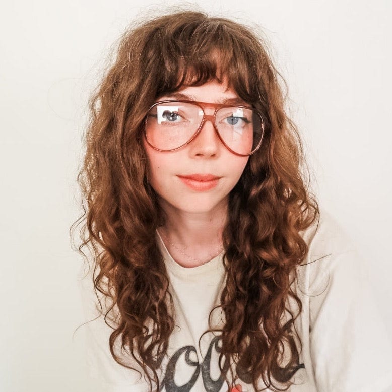 Model wearing ESQUIRE Clear Retro Aviator Glasses