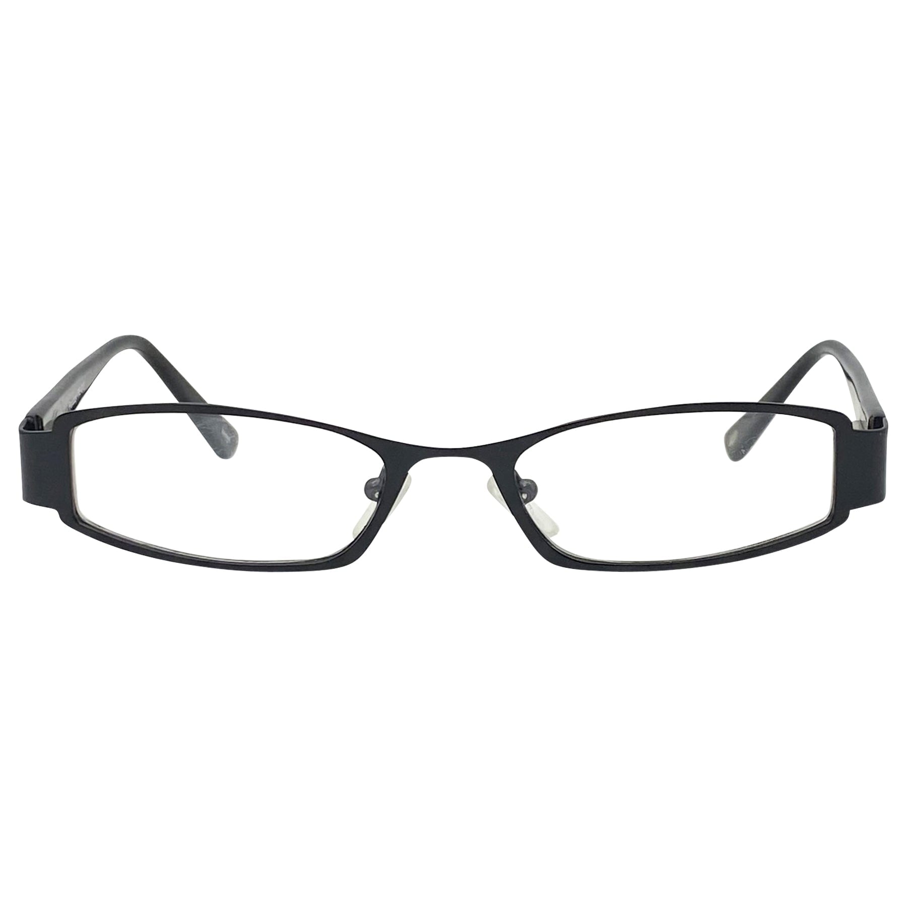 TUNNEL VISION Clear Rectangular 90s Glasses