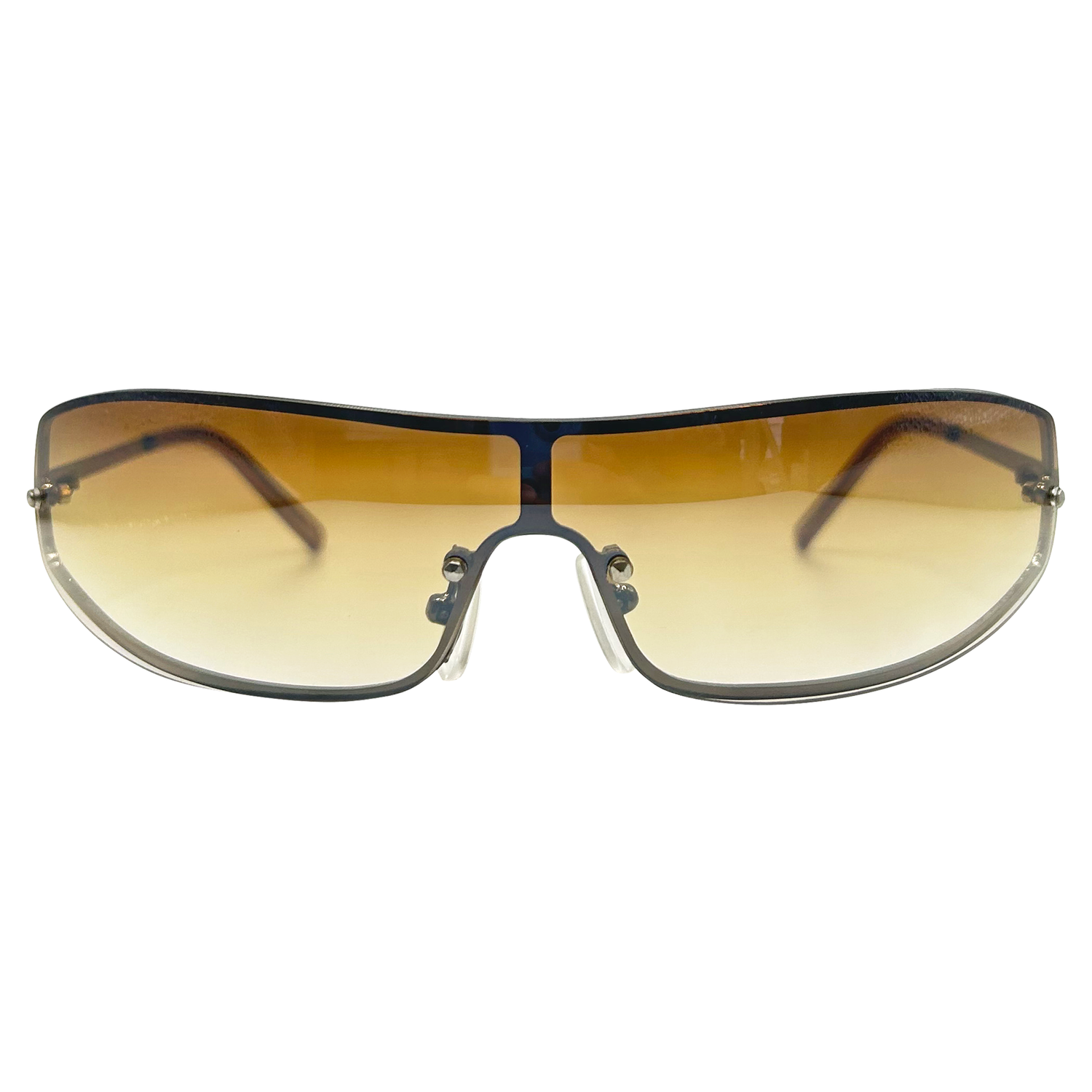 UNDERCOVER Futuristic Wraparound SunglassesAmber-Giant Vintage Eyewear