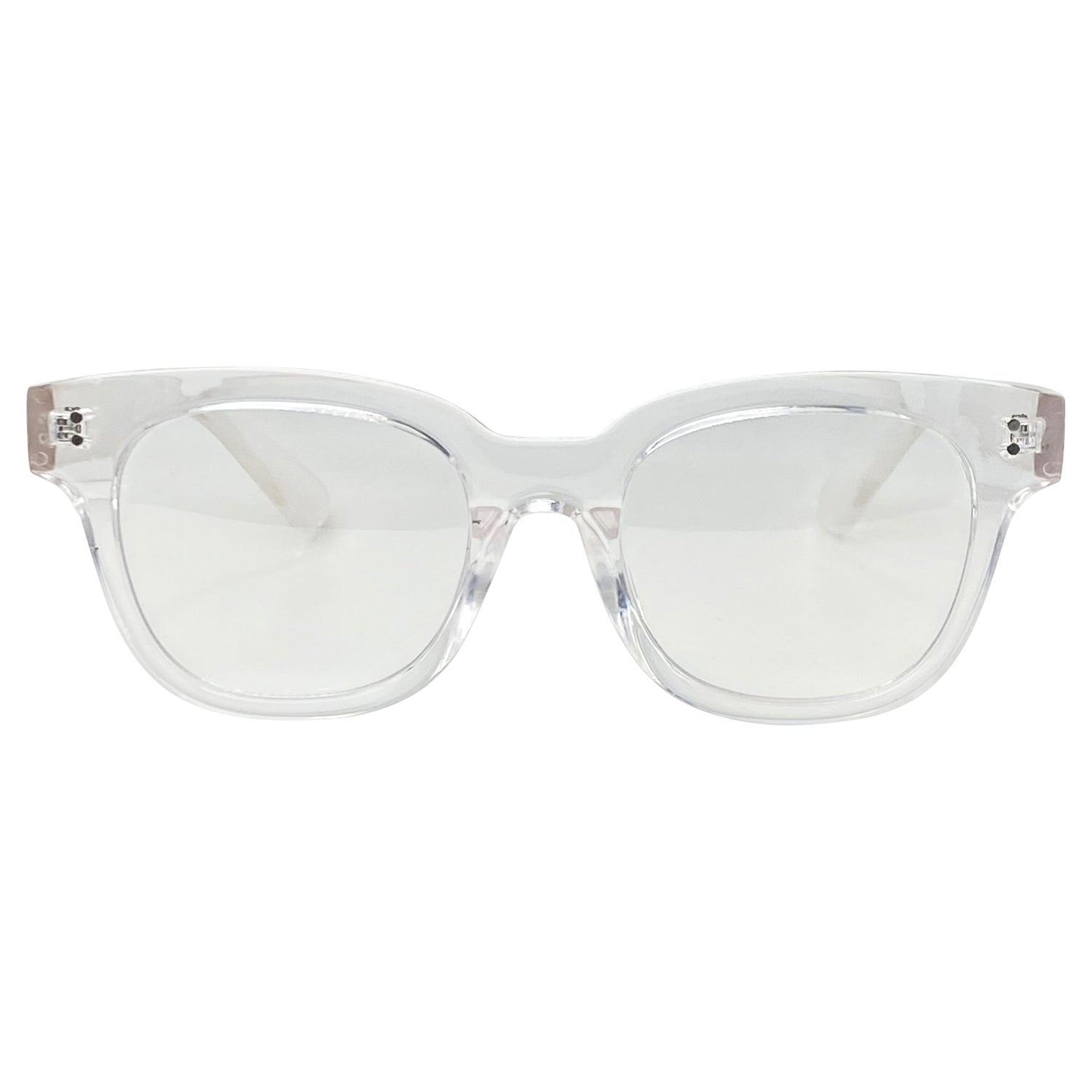 crystal clear glasses women and men with a blueblocker lens