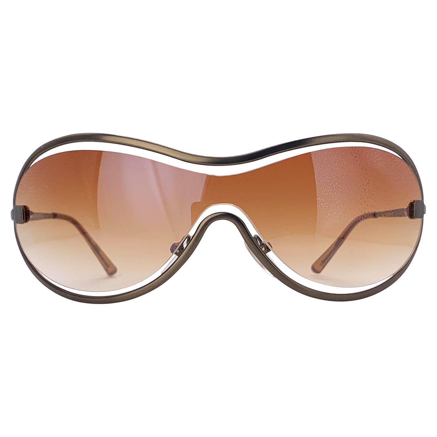 VIDEO VIXEN Shield SunglassesCopper/Amber-Giant Vintage Eyewear