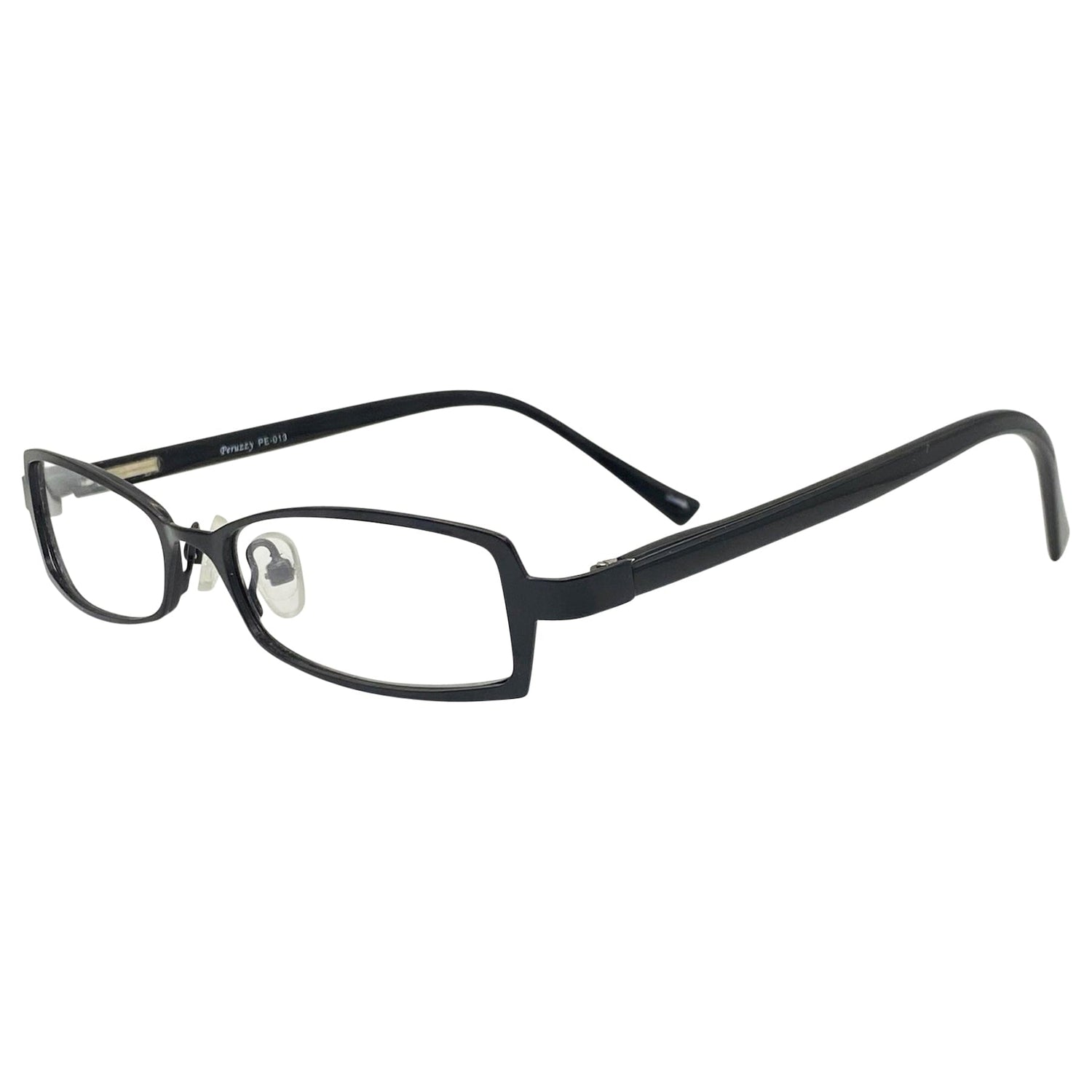VISIONARY Clear Rectangular 90s GlassesBlack-Giant Vintage Eyewear