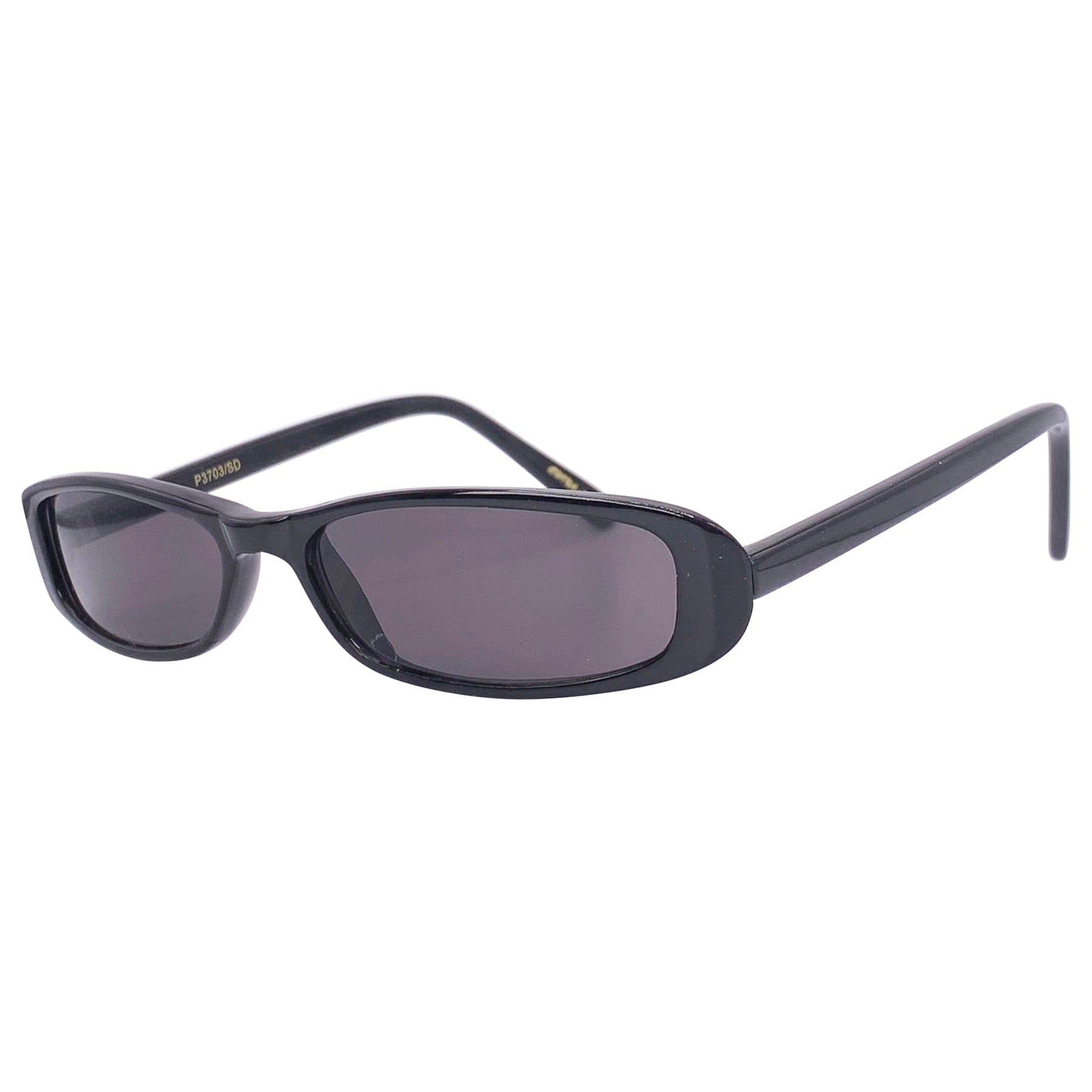 black vintage sunglasses mens and womens with a 90s style frame